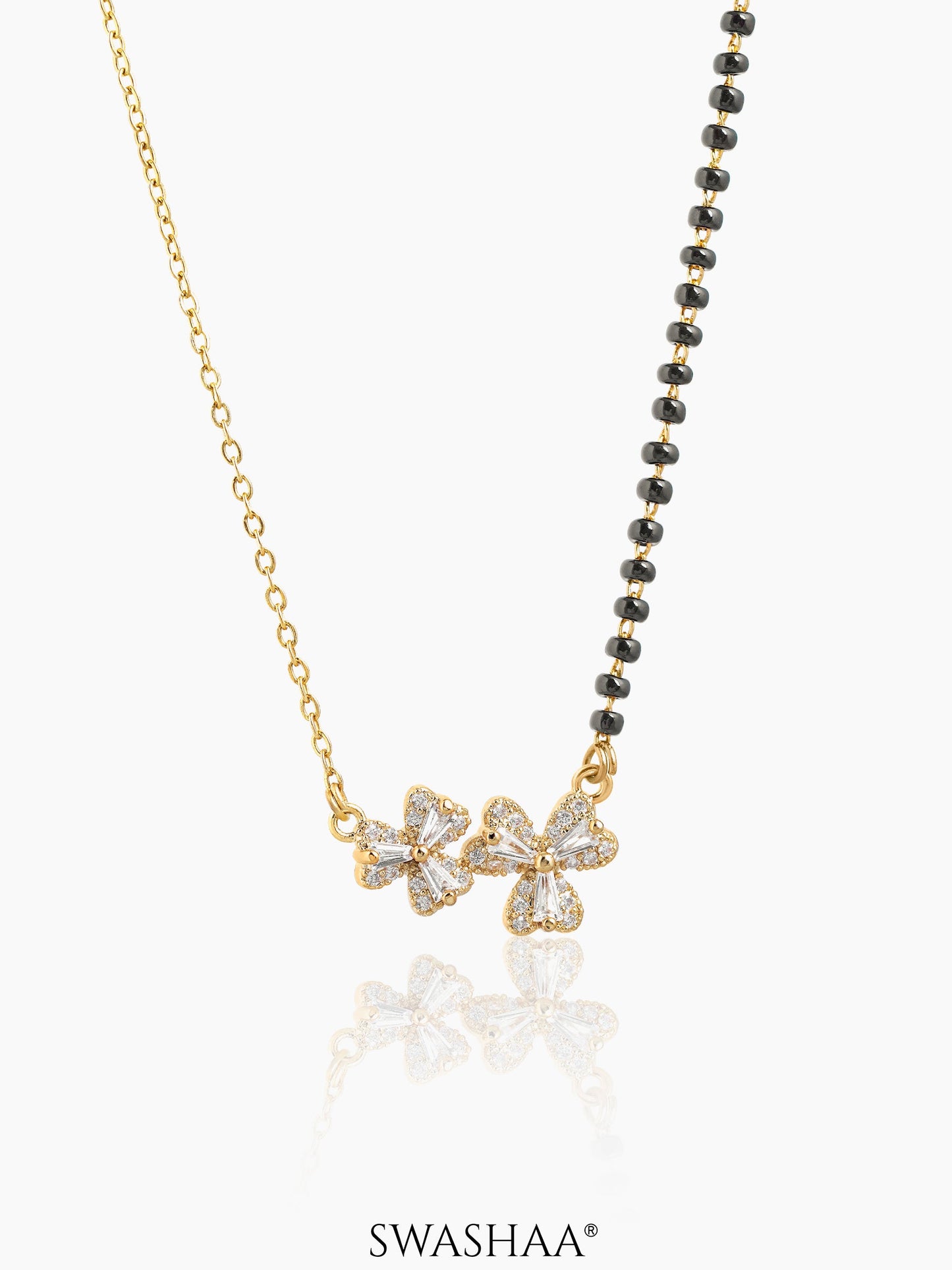 Myra Heart Flower Mangalsutra 18K Gold-Plated