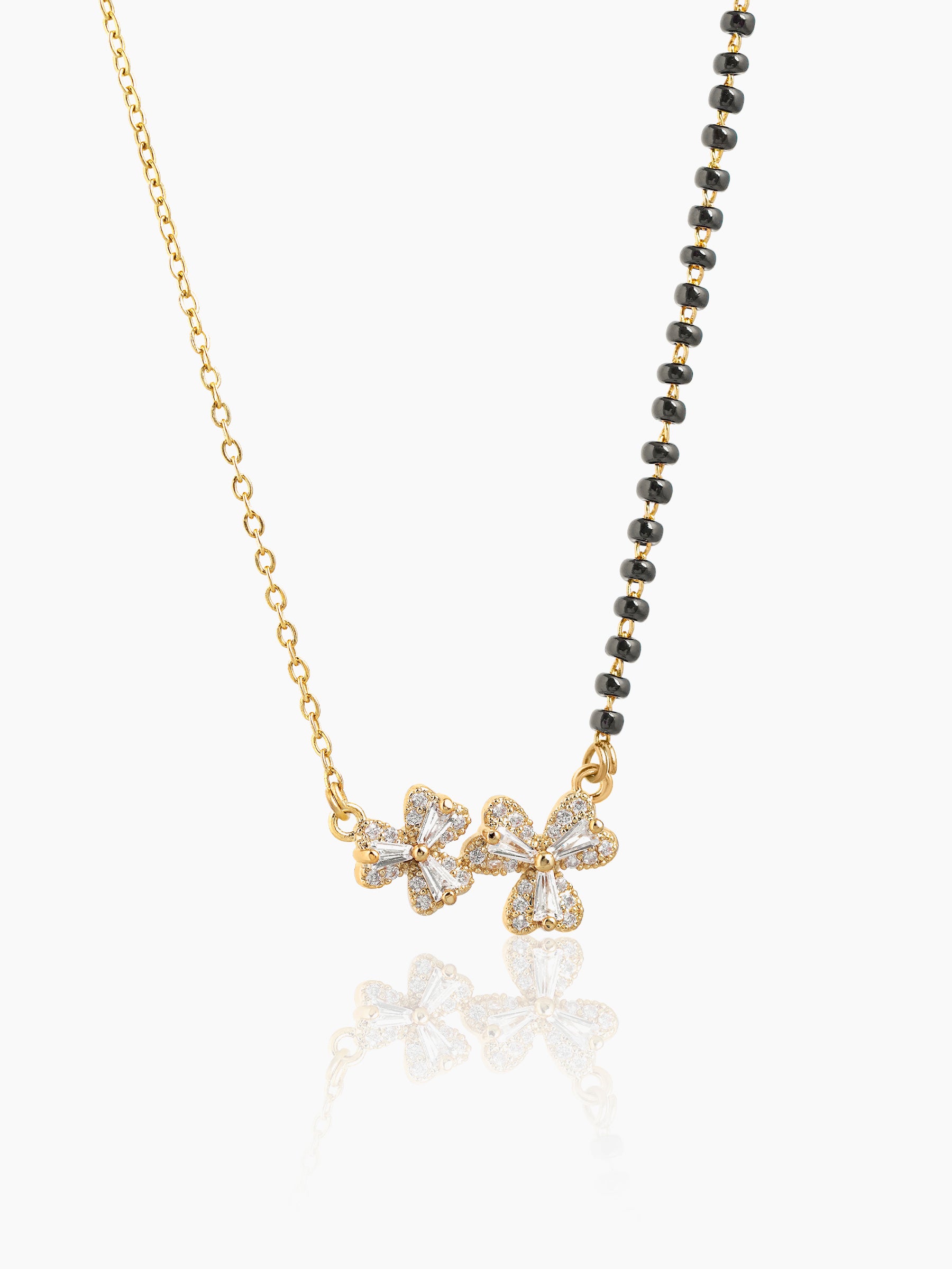 Myra Heart Flower 18K Gold Plated Mangalsutra 18K Gold-Plated