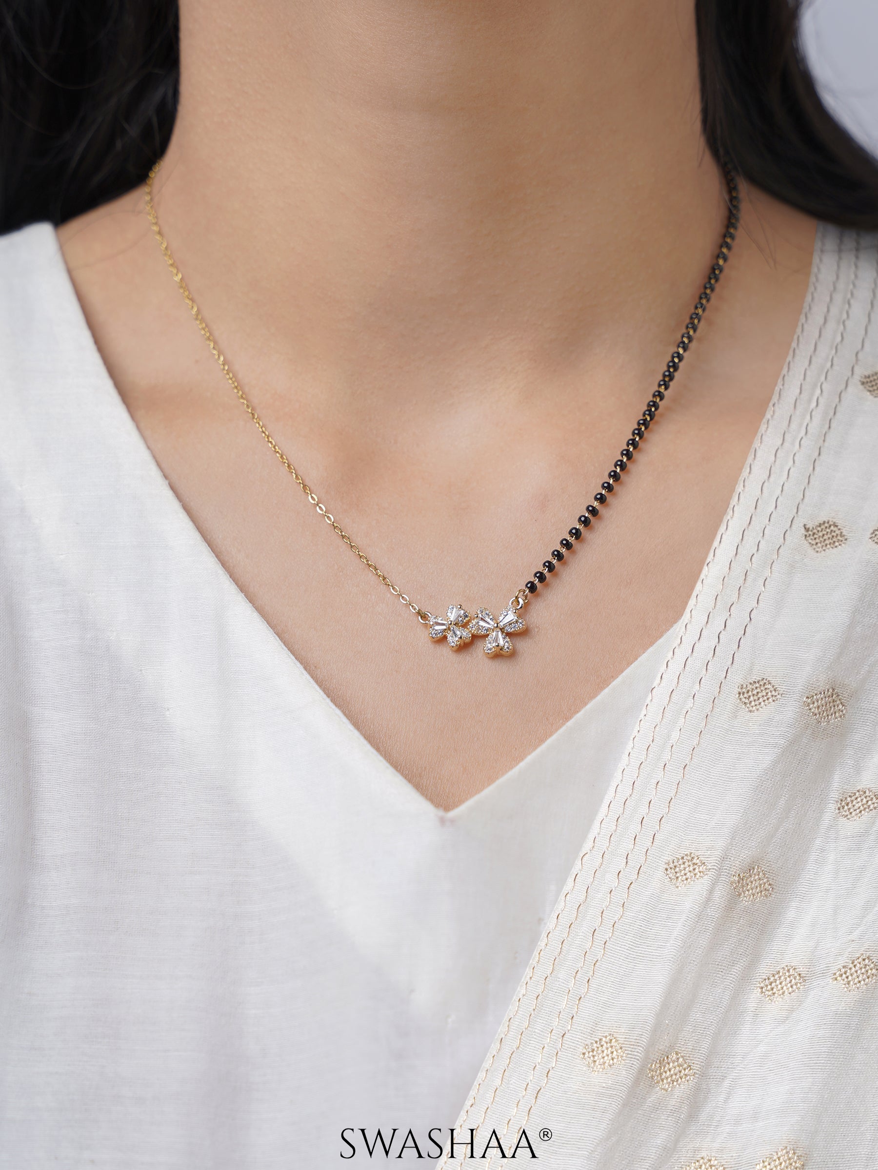 Myra Heart Flower Mangalsutra