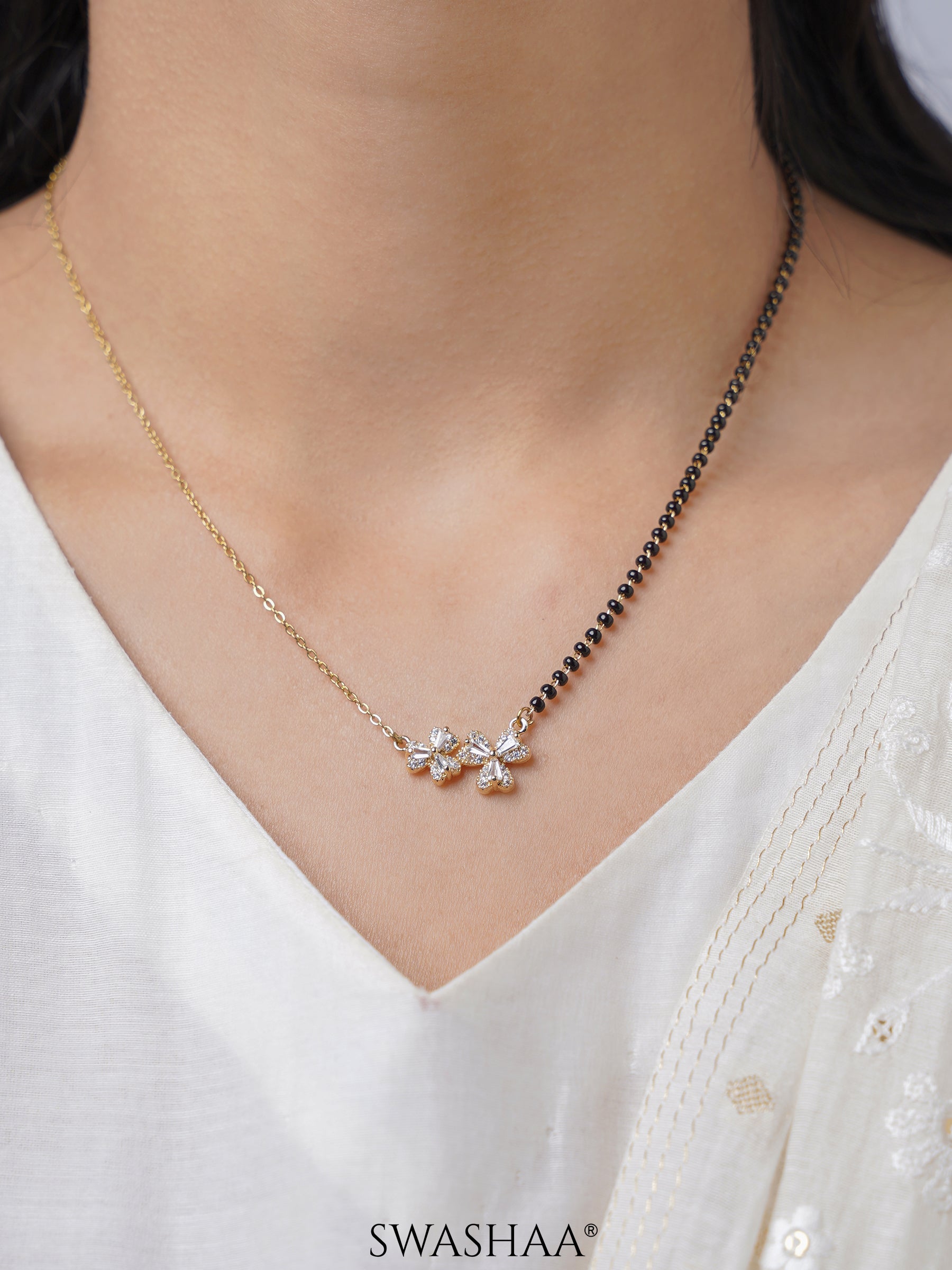 Myra Heart Flower Mangalsutra