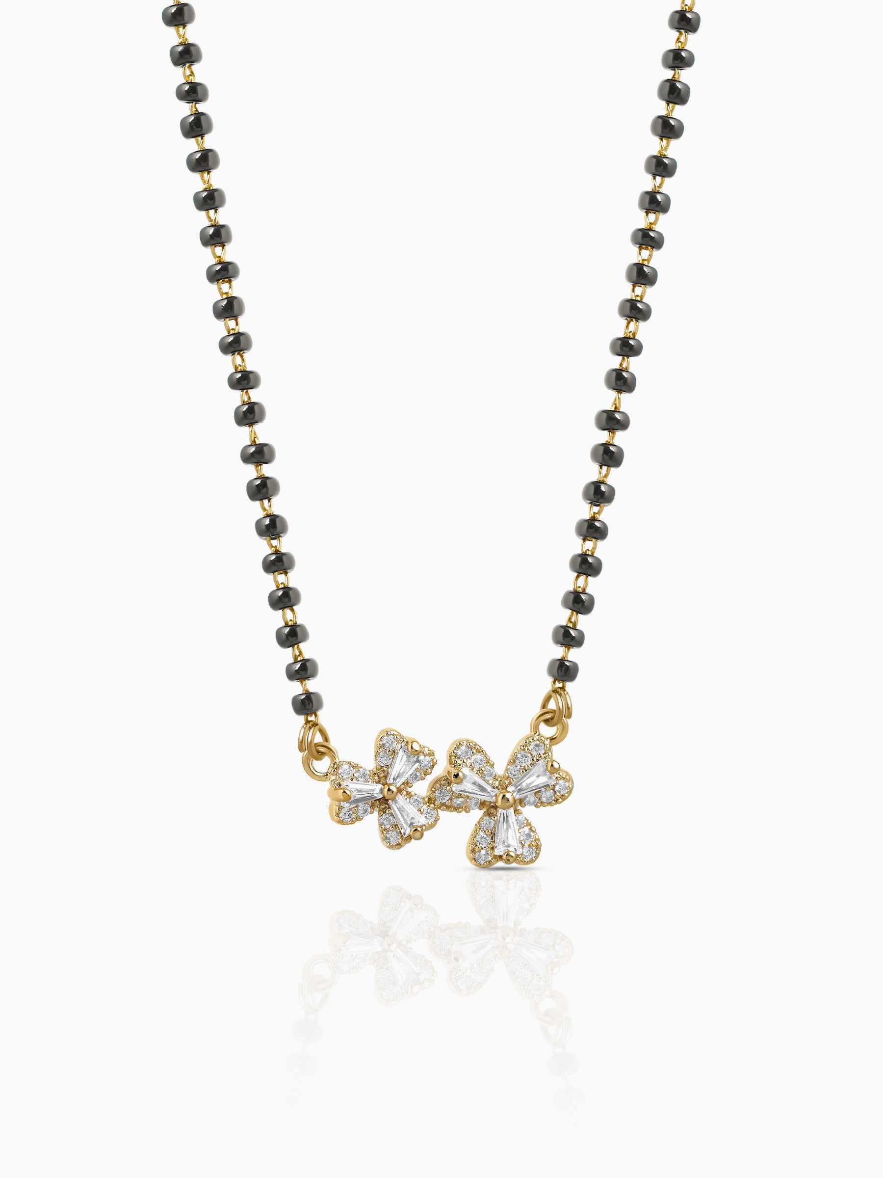 Naisha Heart Flower 18K Gold Plated Mangalsutra Gold