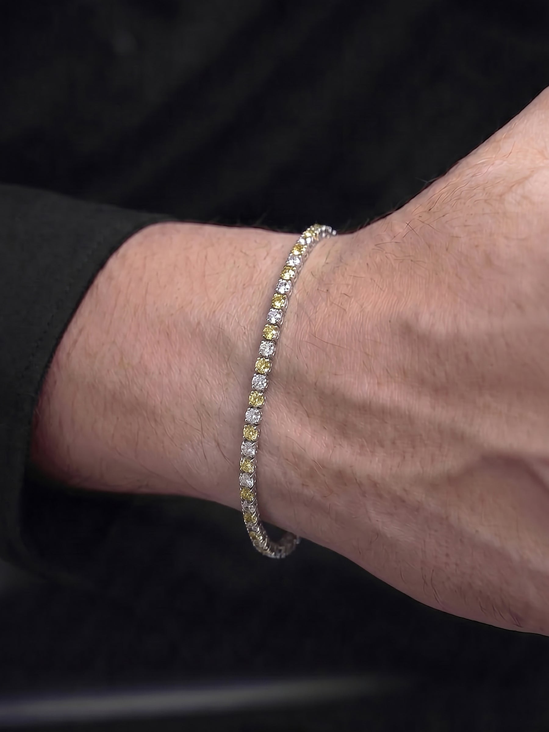 Nayelle Diamond Tennis Men's Bracelet