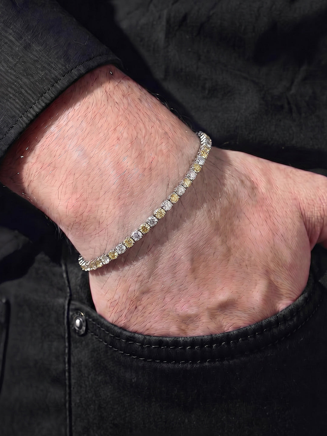 Nayelle Diamond Tennis Men's Bracelet