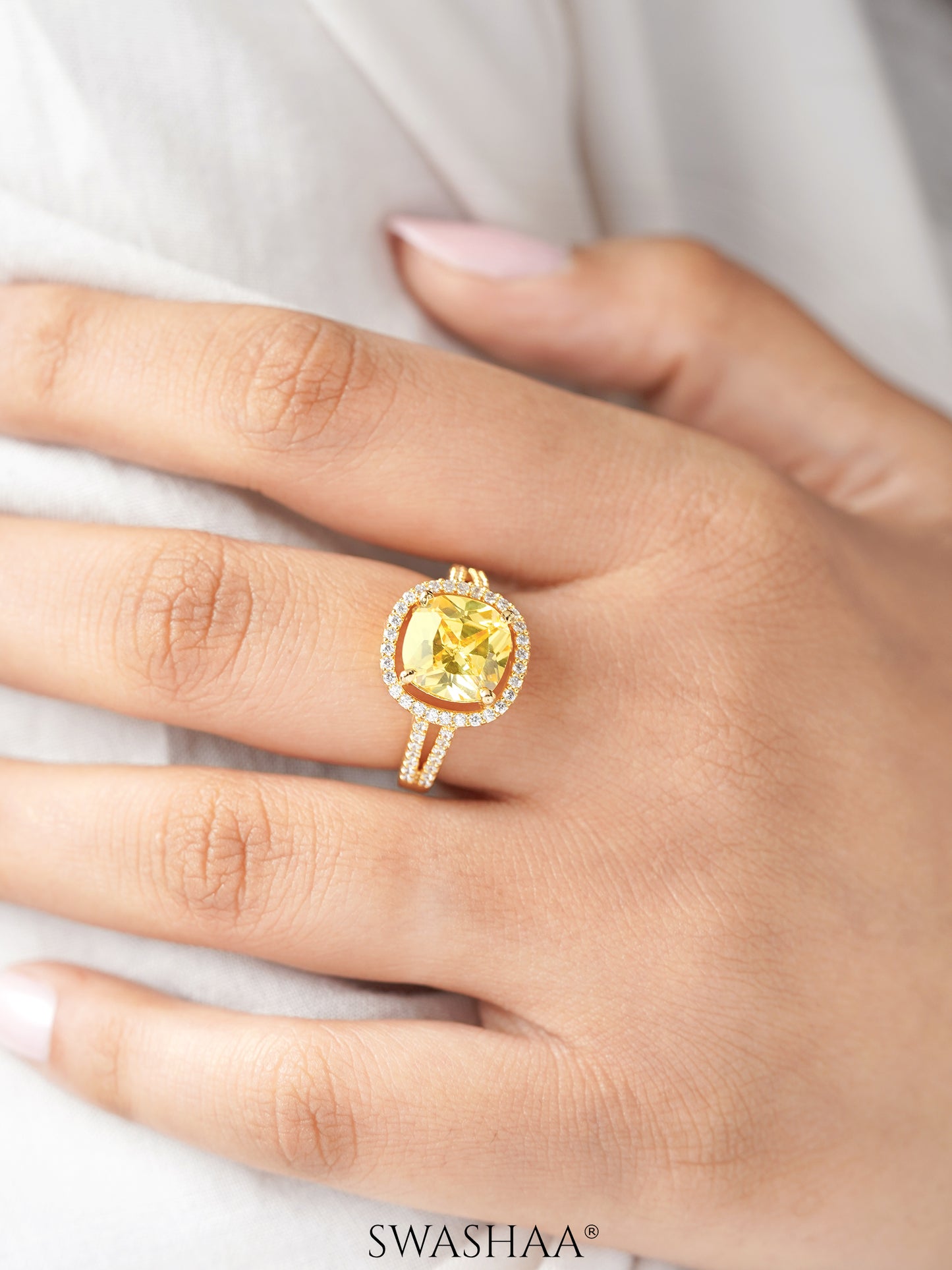 Nazneen 18K Gold Plated Ring