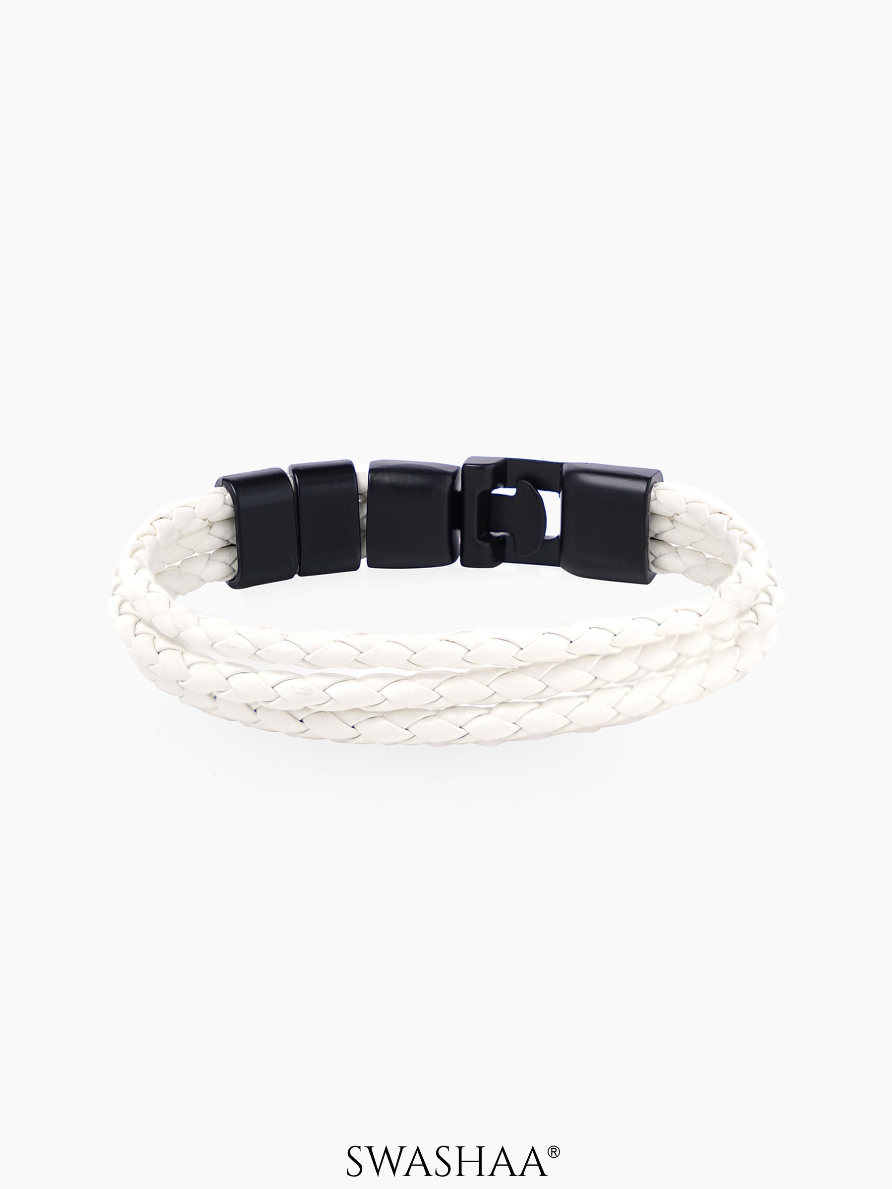 Neo Men's Leather Bracelet White