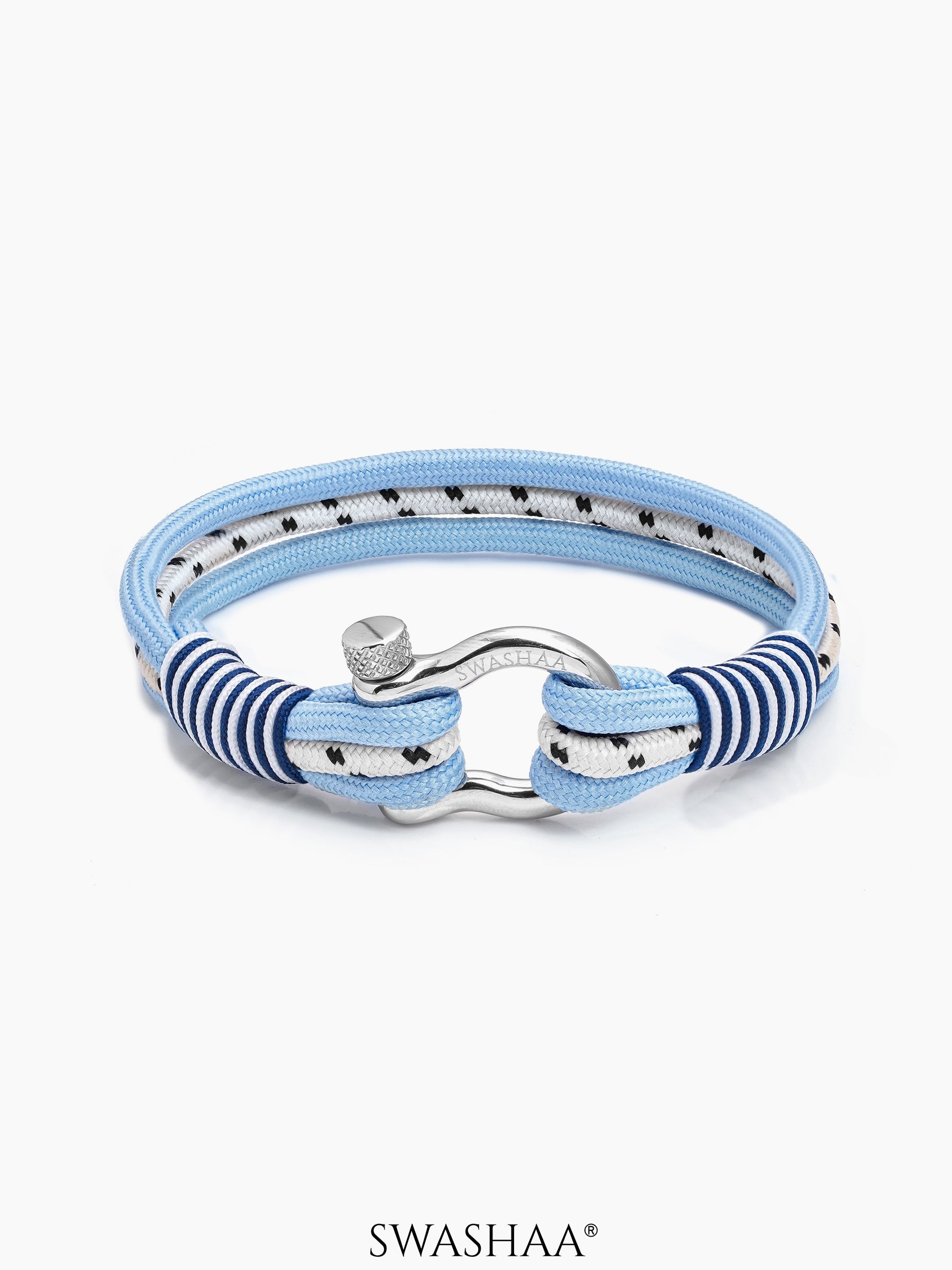 Nerik Men’s Rope Bracelet Blue-White
