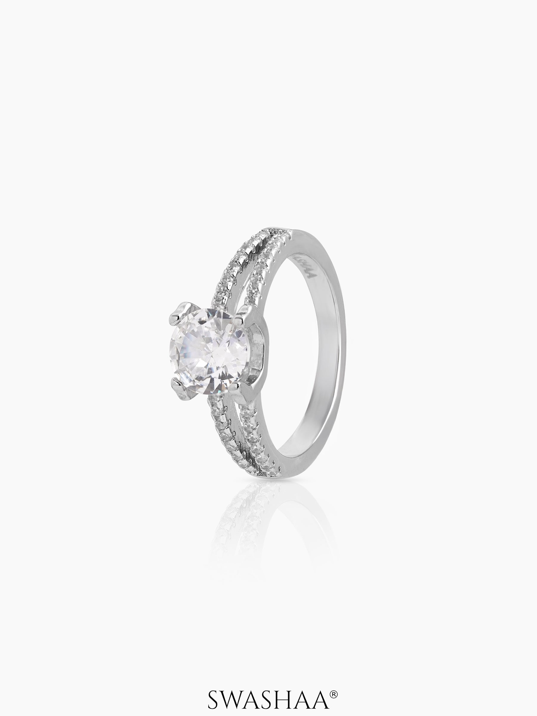 Nerisa Solitaire Ring Silver