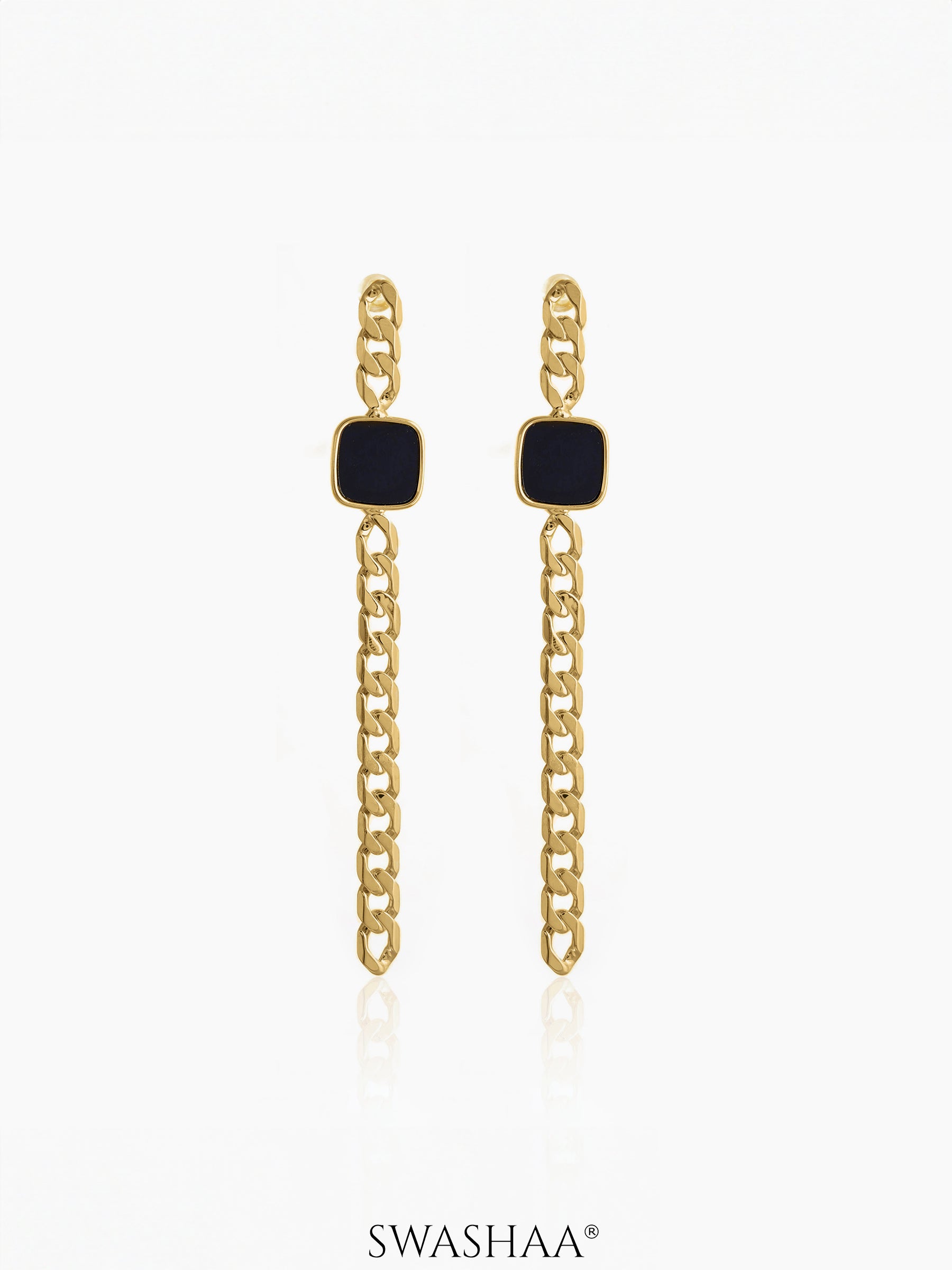 Nichole Chain 18K Gold Plated Earrings Gold