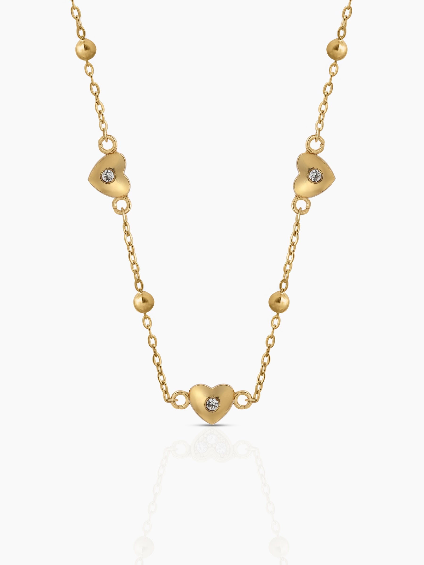 Nira Heart Necklace 18K Gold Plated