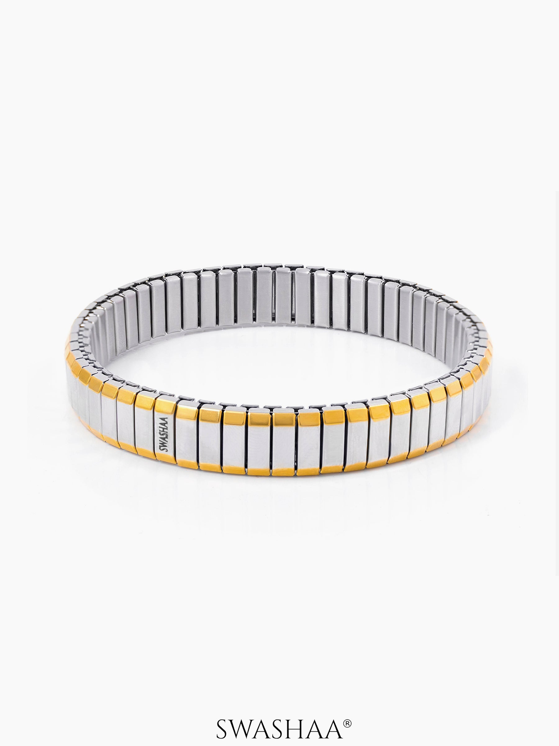 Nirahh Men's Watch Belt Bracelet Silver