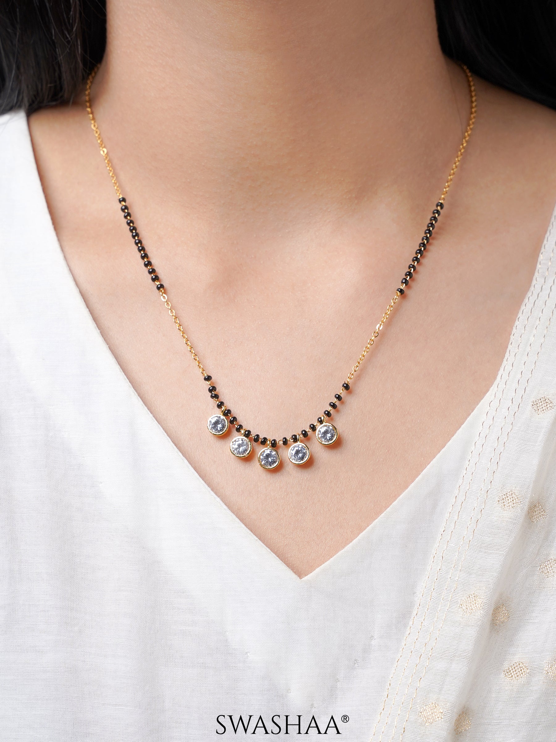 Niraya Diamond 18K Gold Plated Mangalsutra