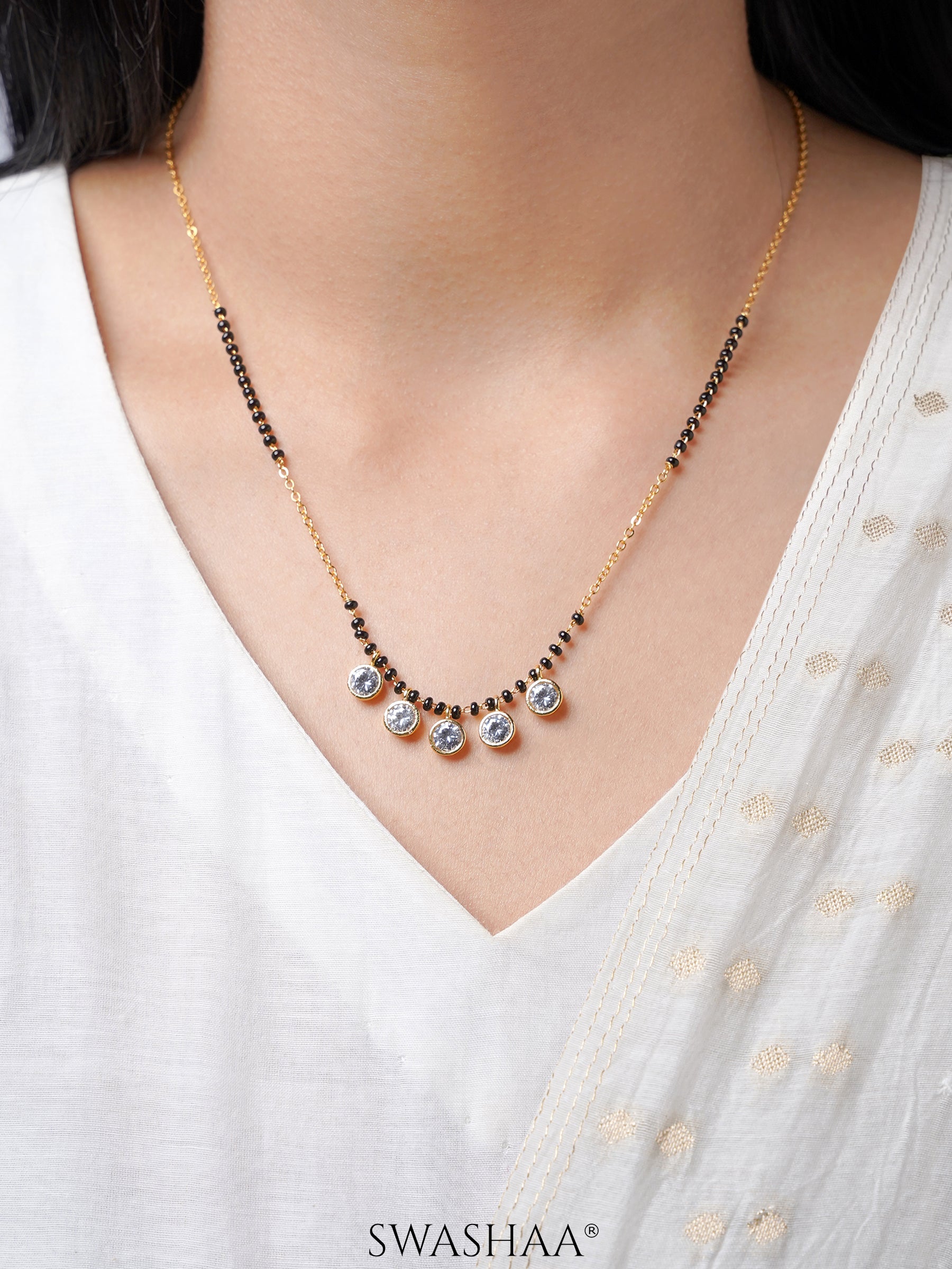 Niraya Diamond 18K Gold Plated Mangalsutra