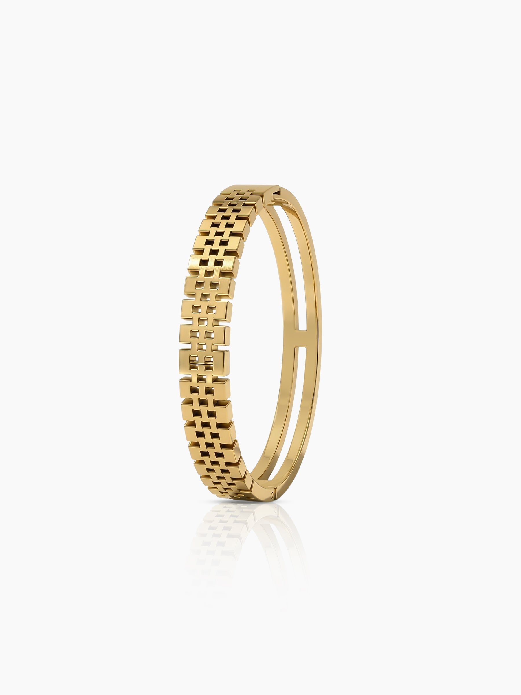 Noella Grid Link Women's Bracelet 18K Gold Plated