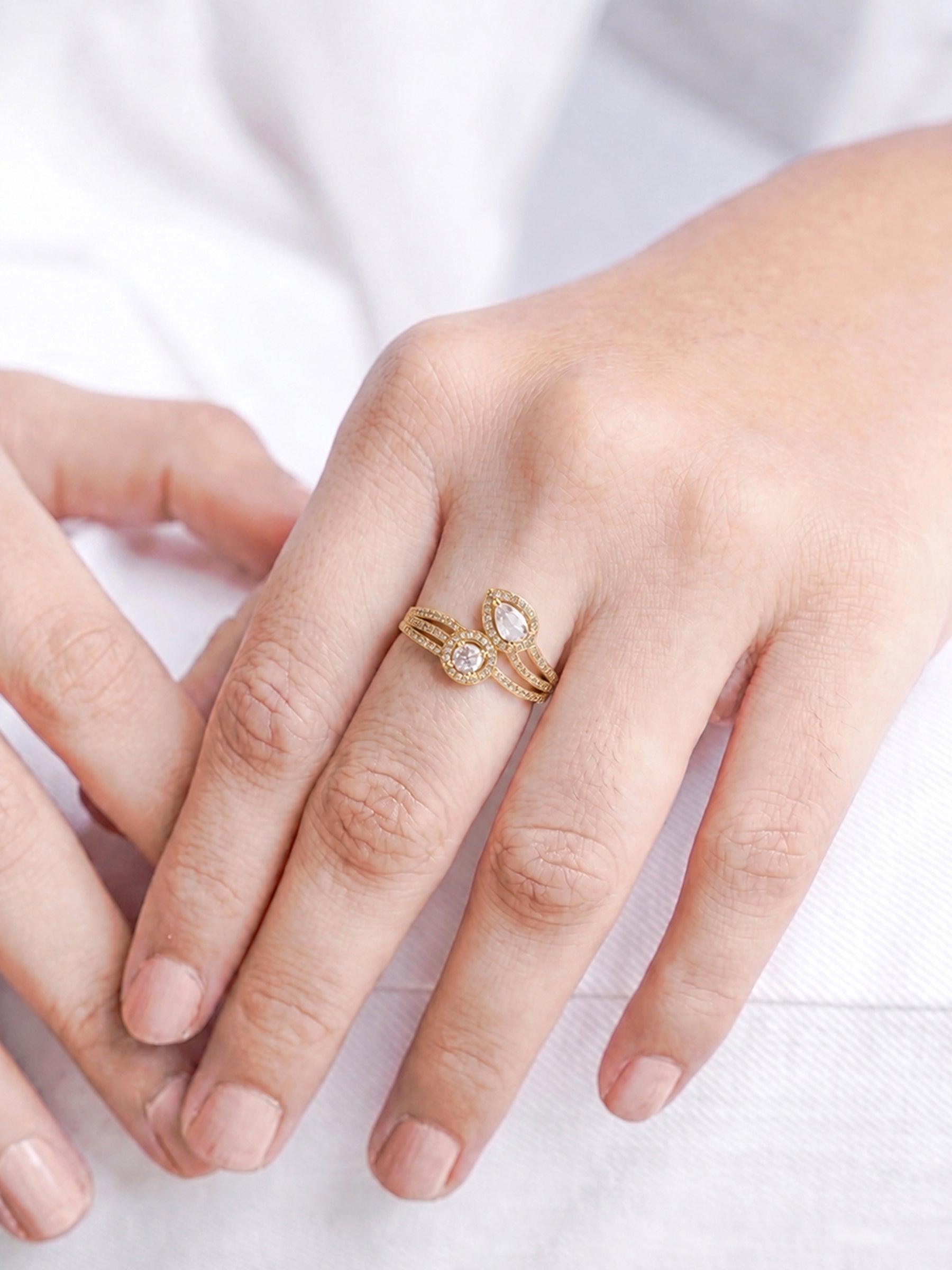 Norela Diamond 18K Gold Plated Women's Ring