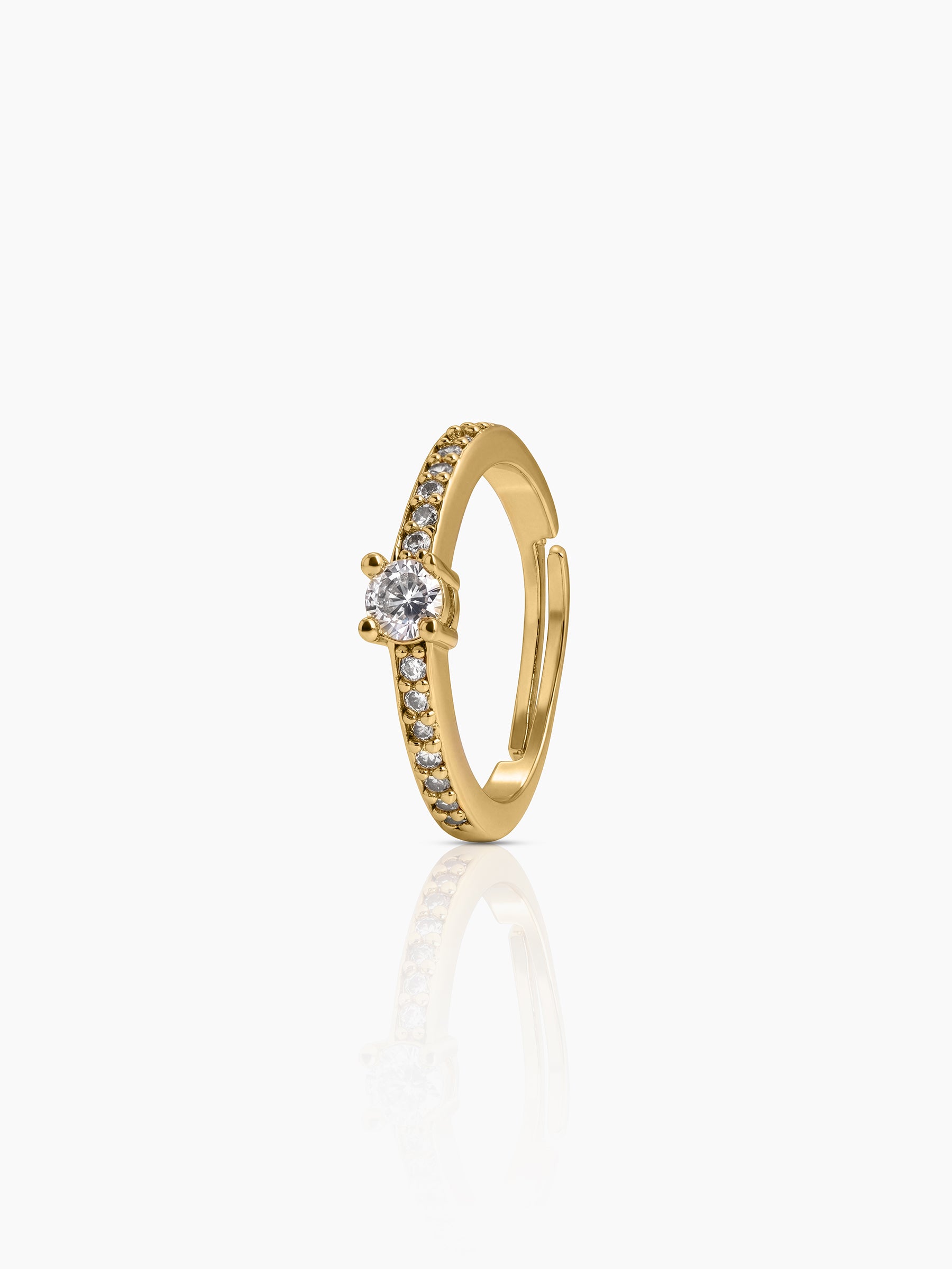 Norelle Solitaire 18K Gold Plated Women's Ring Gold