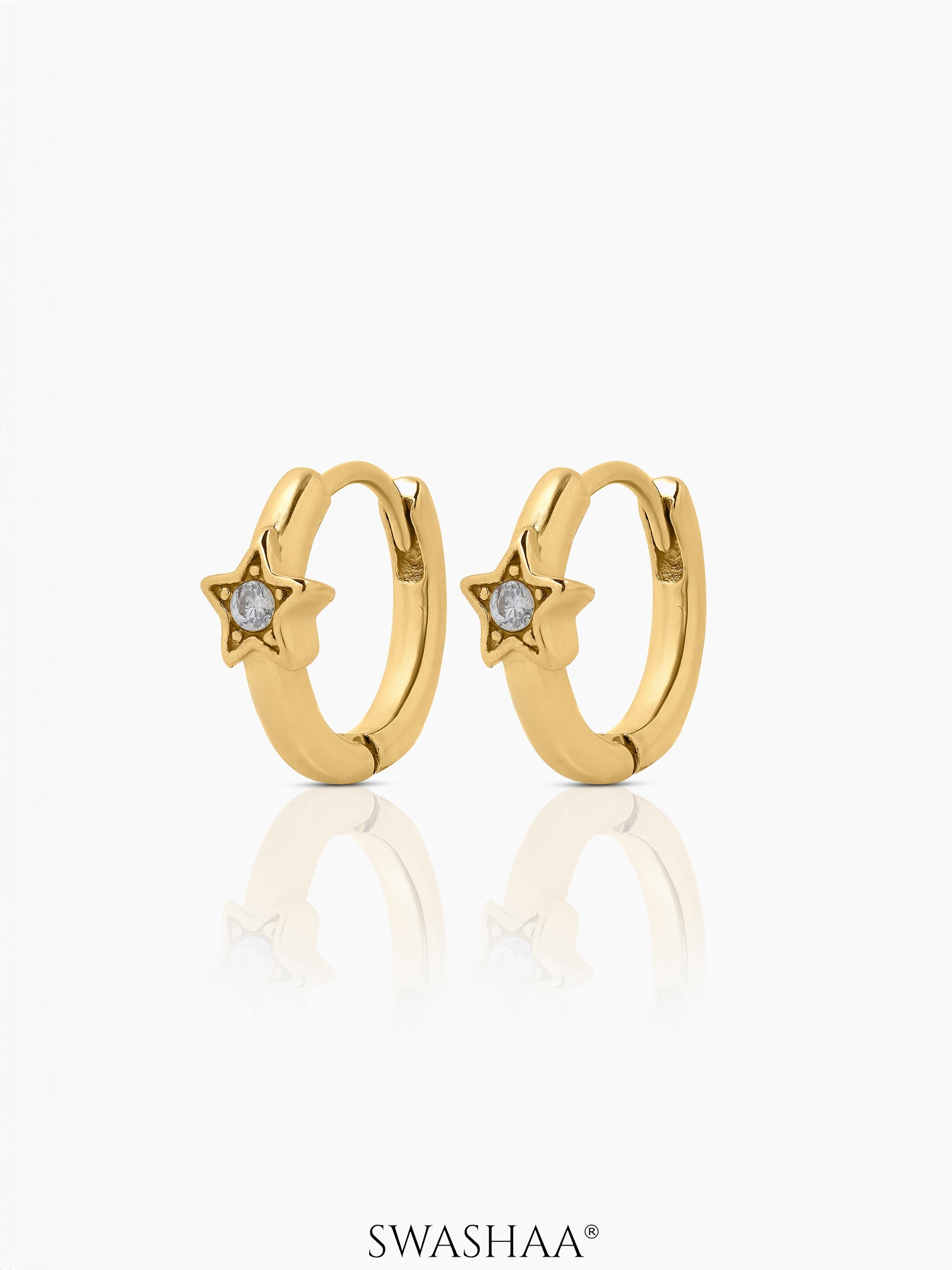 Nova Star Hoop Earrings