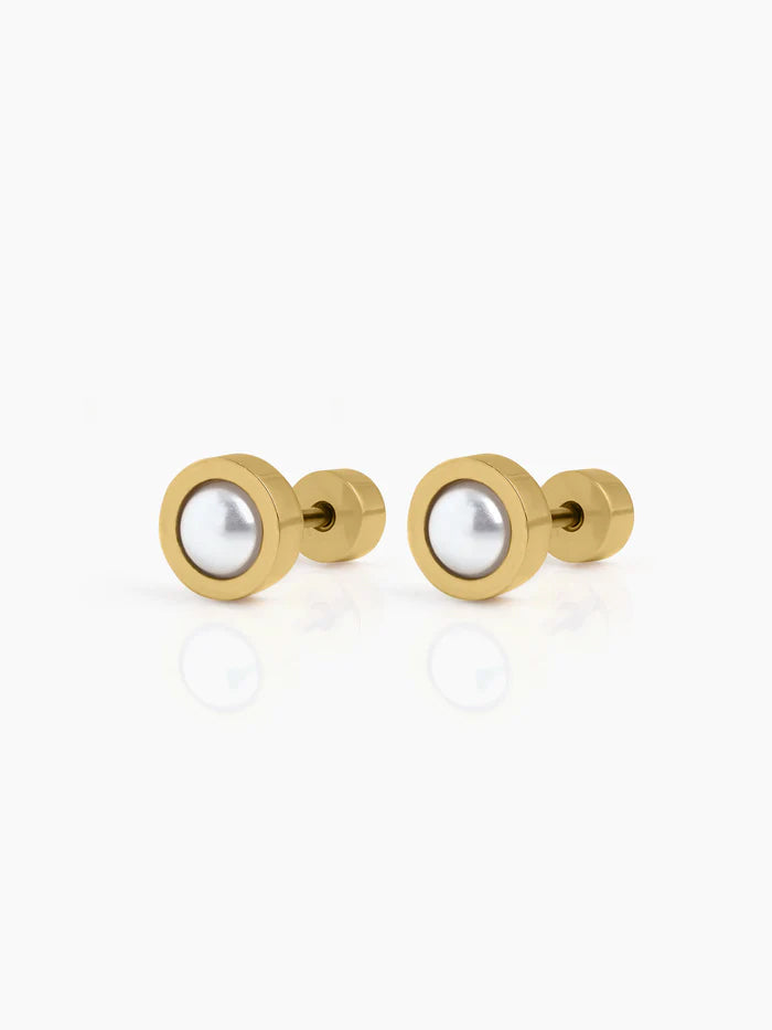Nubi Pearls 18K Gold Plated Kid's Earrings