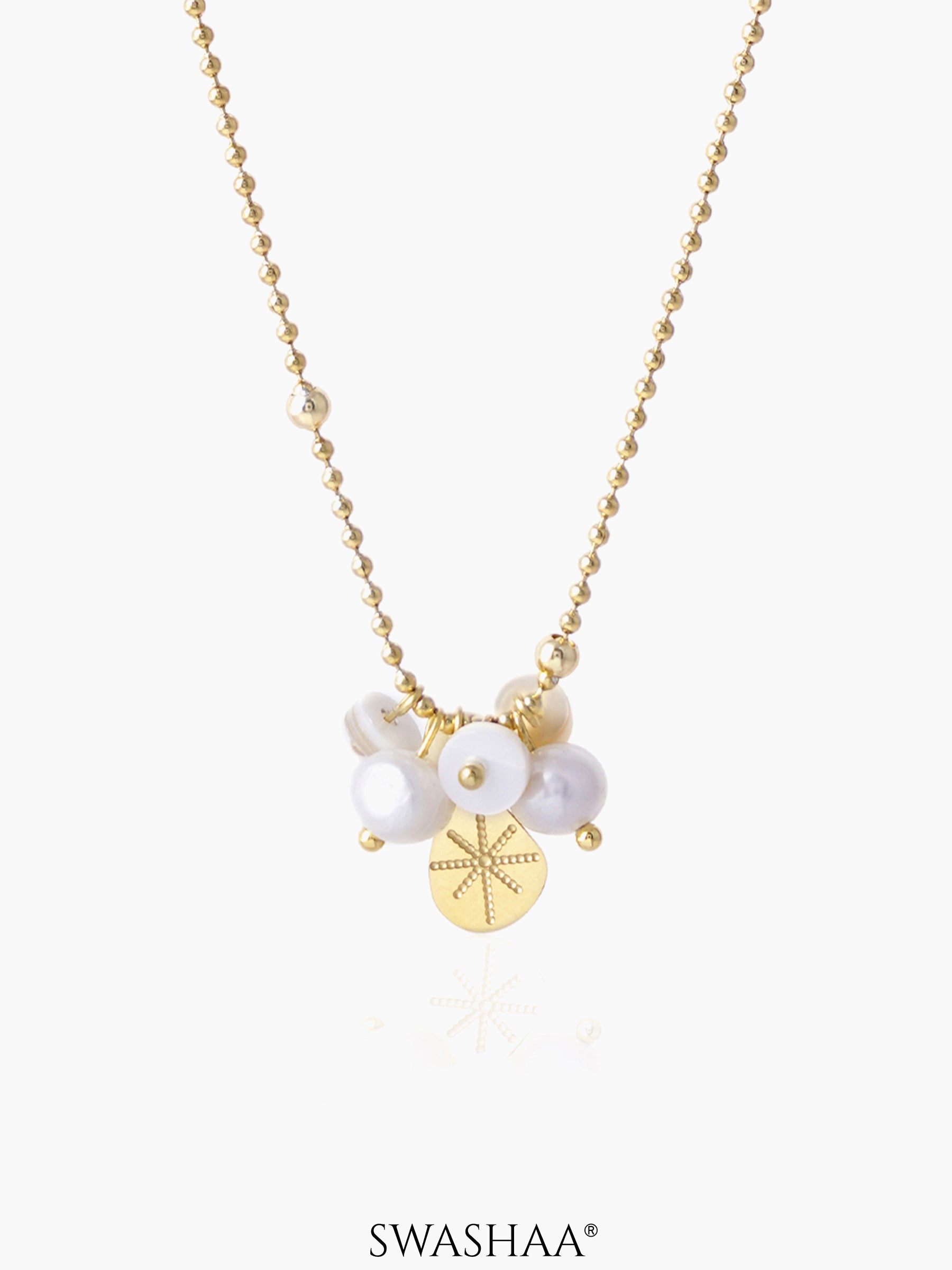 Odette Pearl 18K Gold Plated Necklace Gold