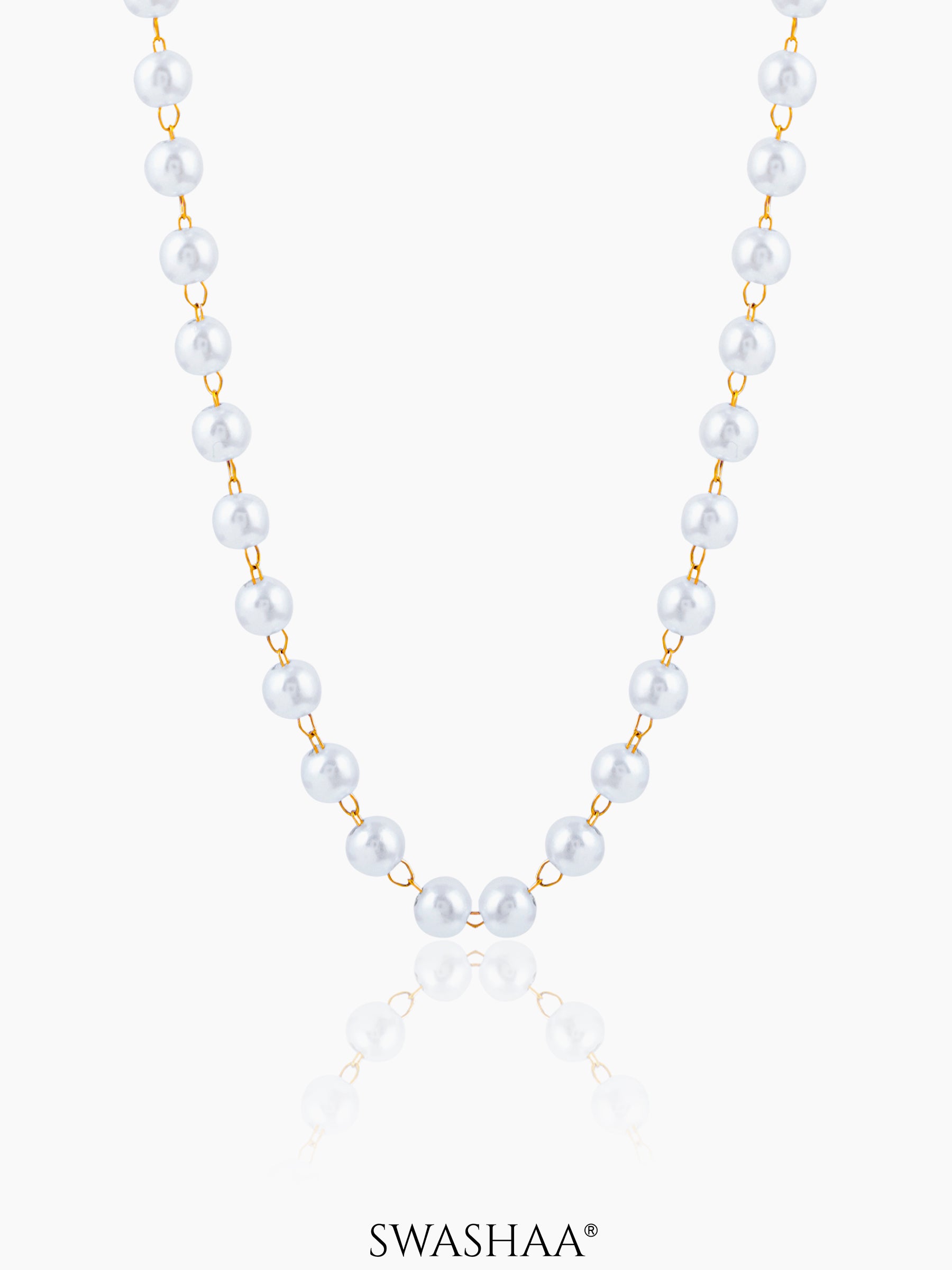 Olay Pearl 18K Gold Plated Necklace Gold