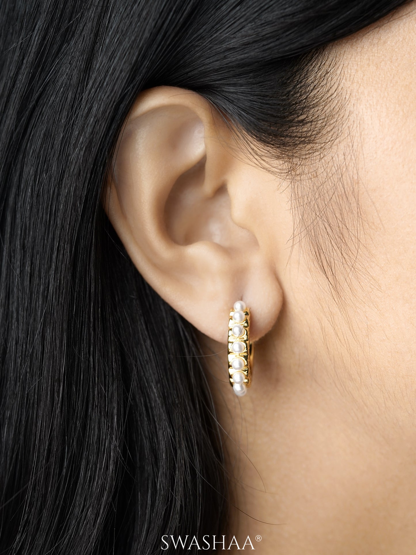 Olga Pearl 18K Gold Plated Earrings