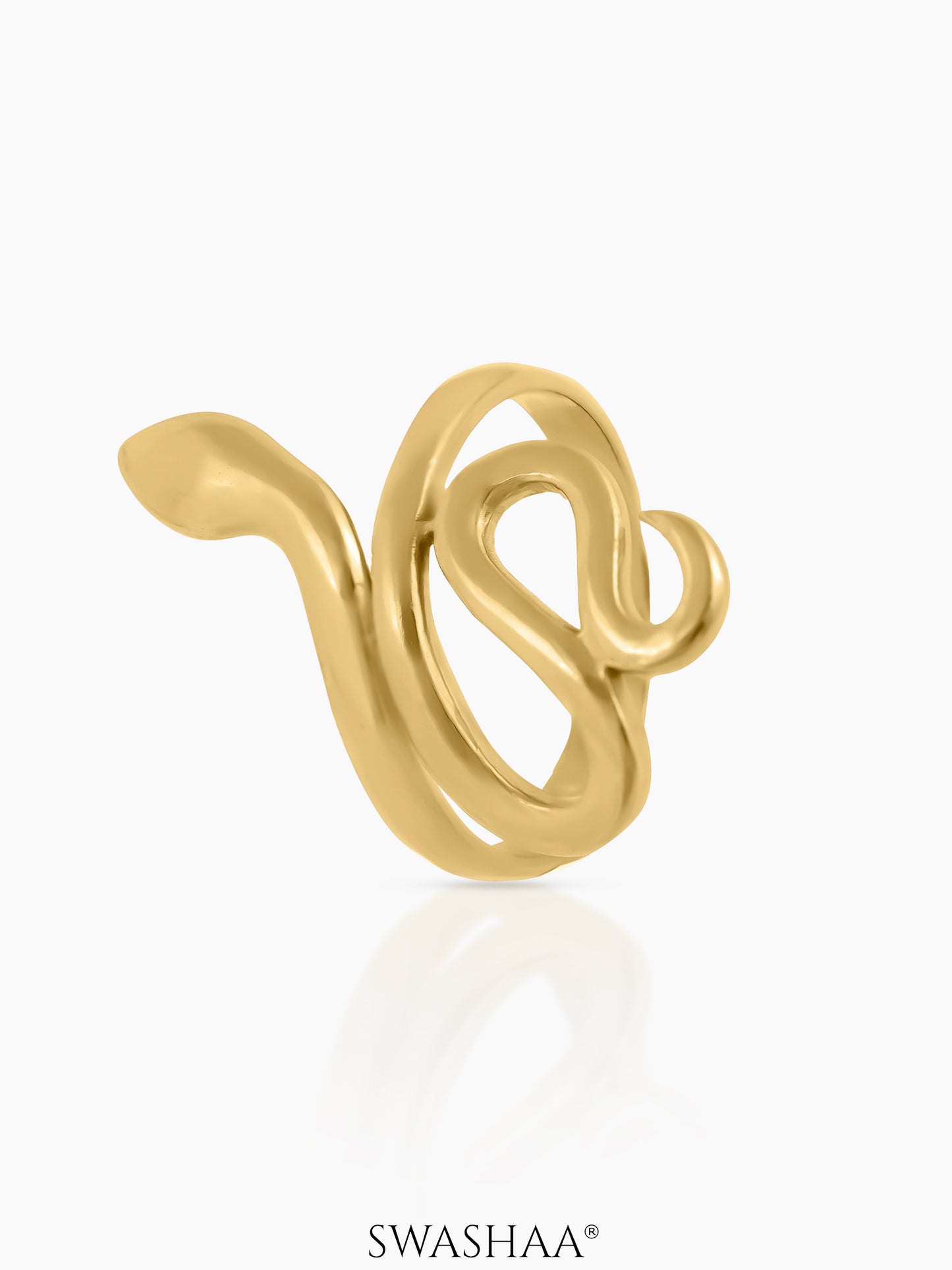 Oni Snake 18K Gold Plated Ring Gold