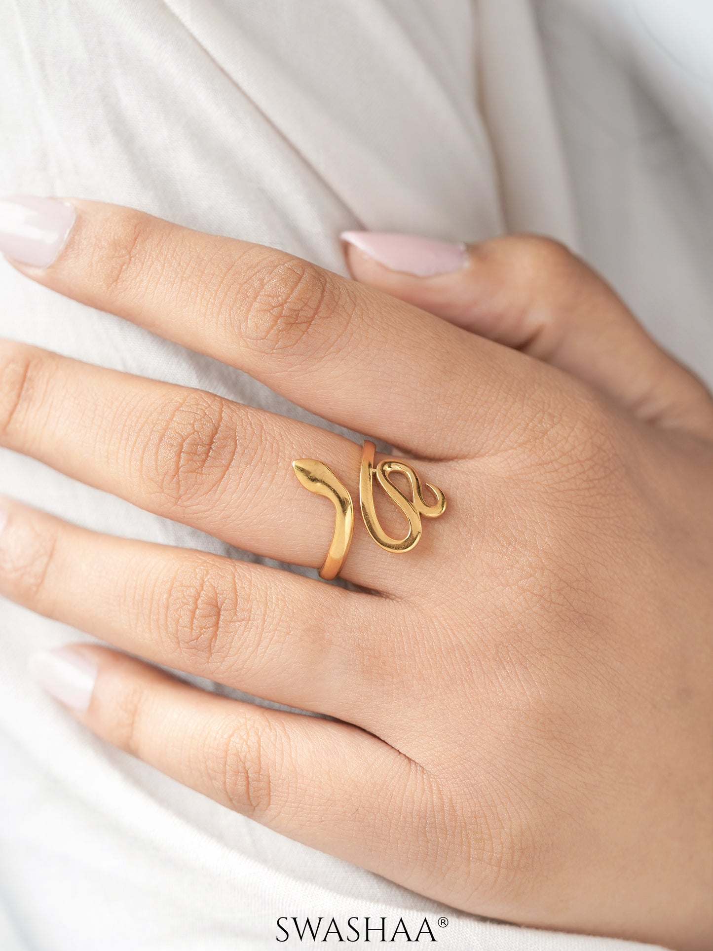 Oni Snake 18K Gold Plated Ring