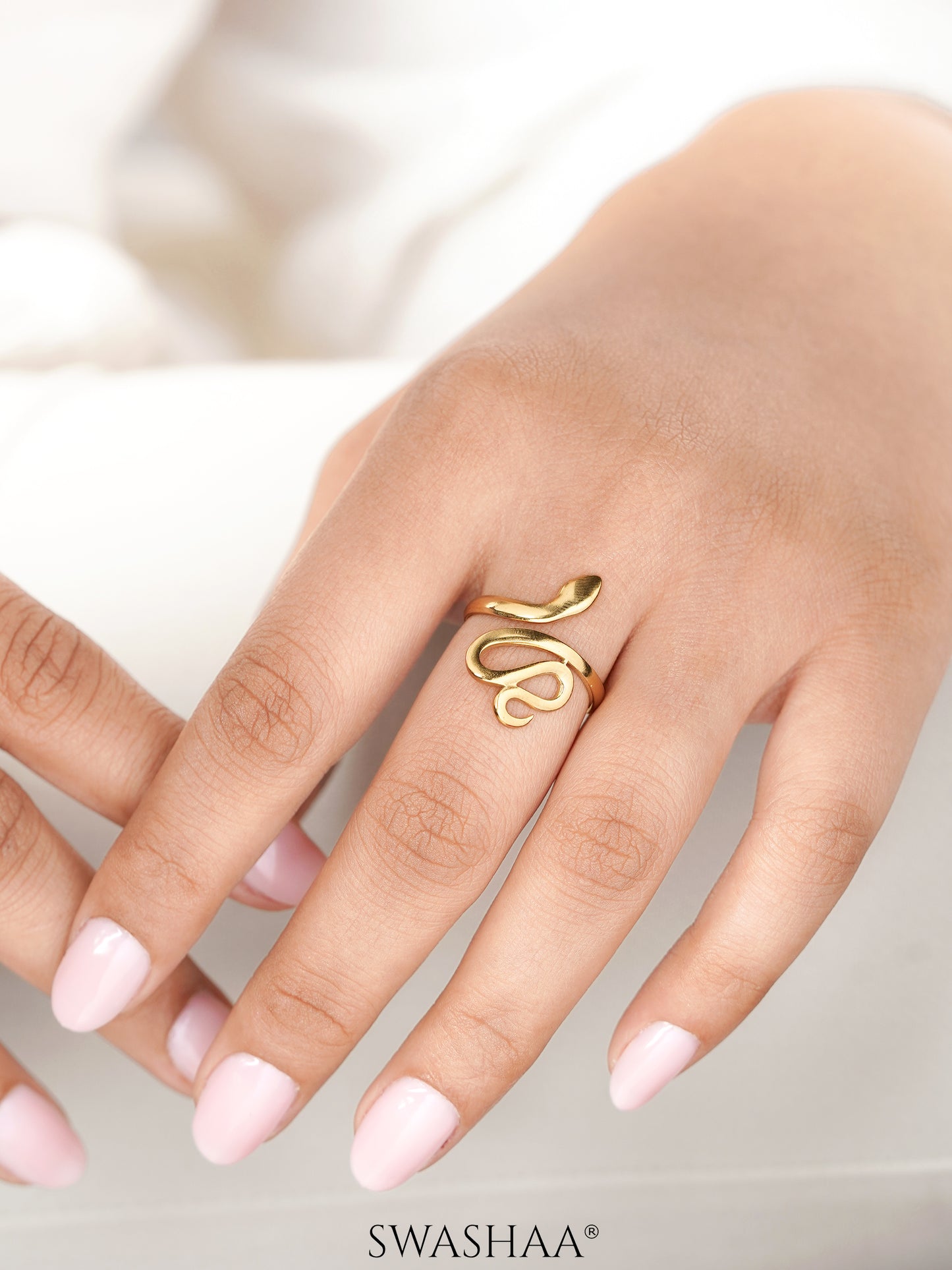 Oni Snake 18K Gold Plated Ring