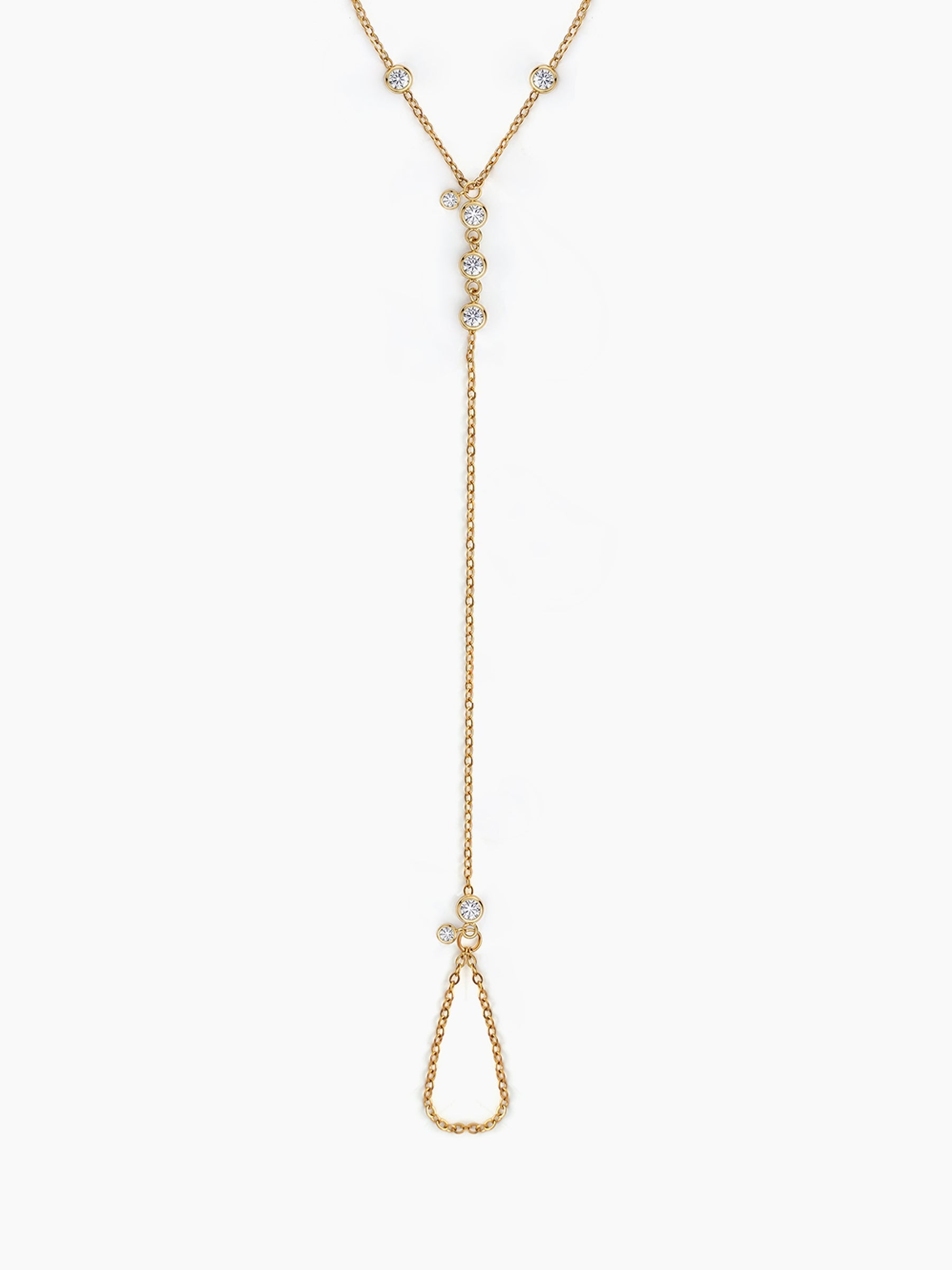 Palora Diamond 18K Gold Plated Ring Bracelet