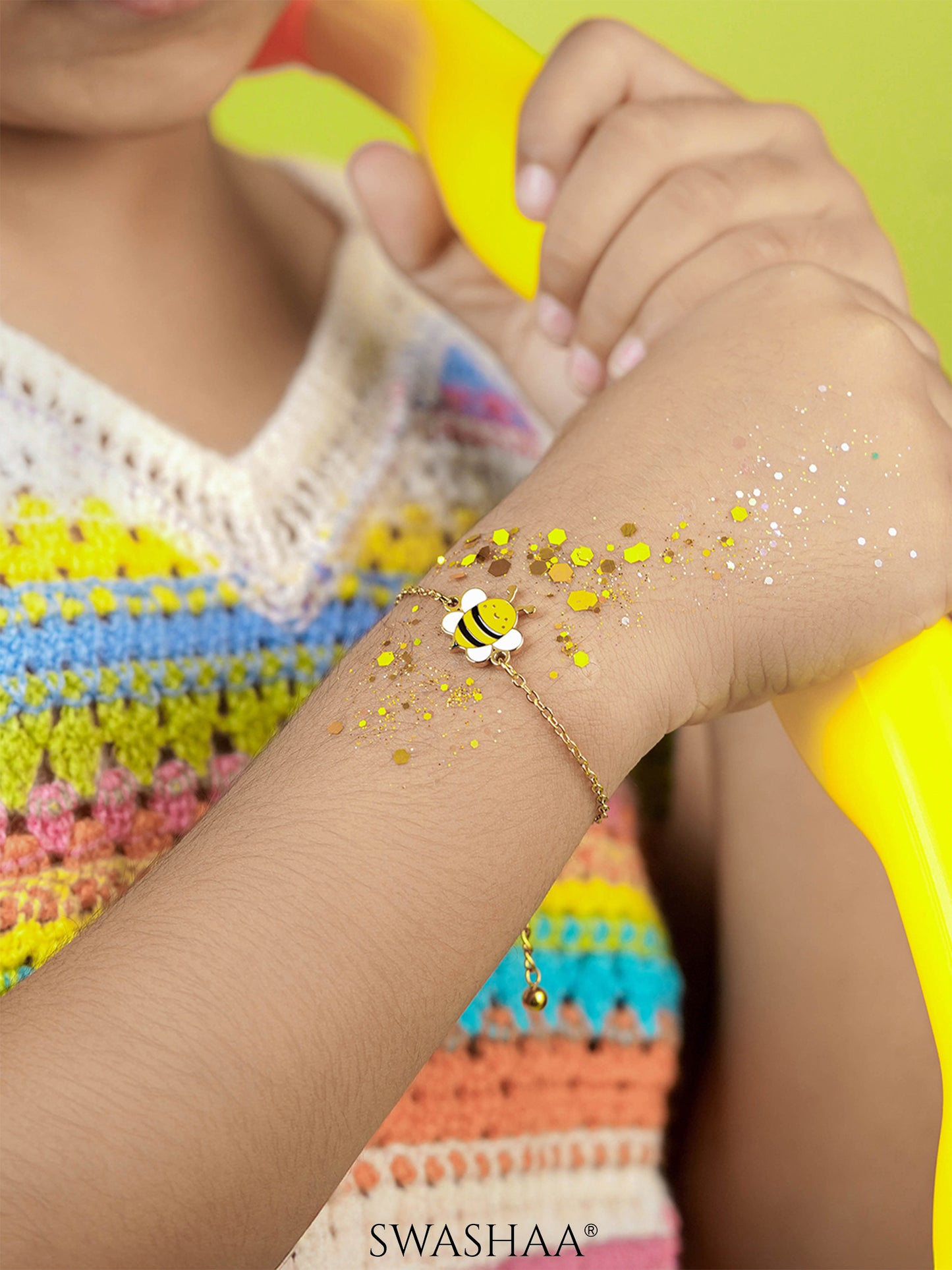 Peeka Bee Butterfly 18K Gold Plated Kid's Bracelet