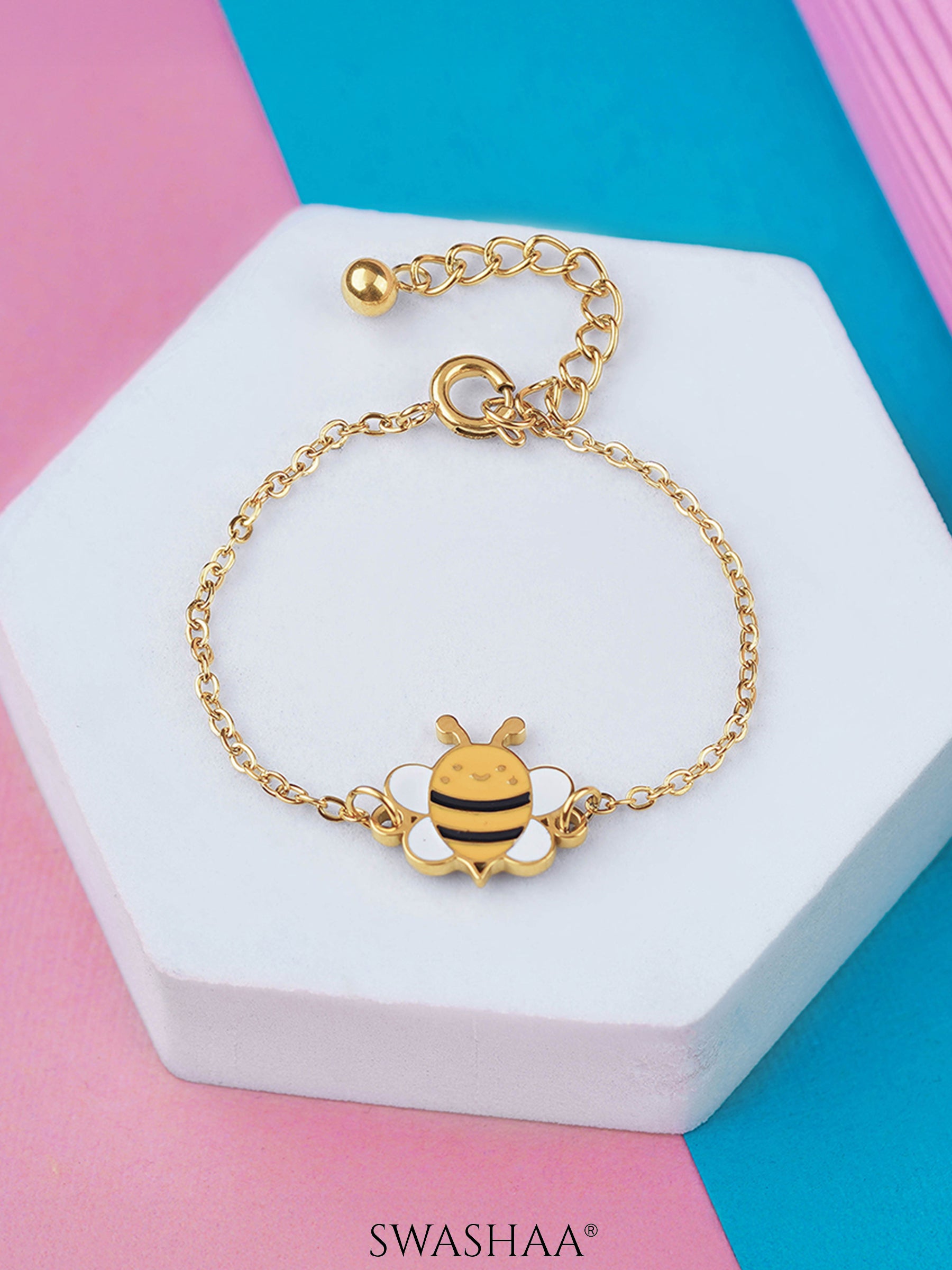 Peeka Bee Butterfly 18K Gold Plated Kid's Bracelet