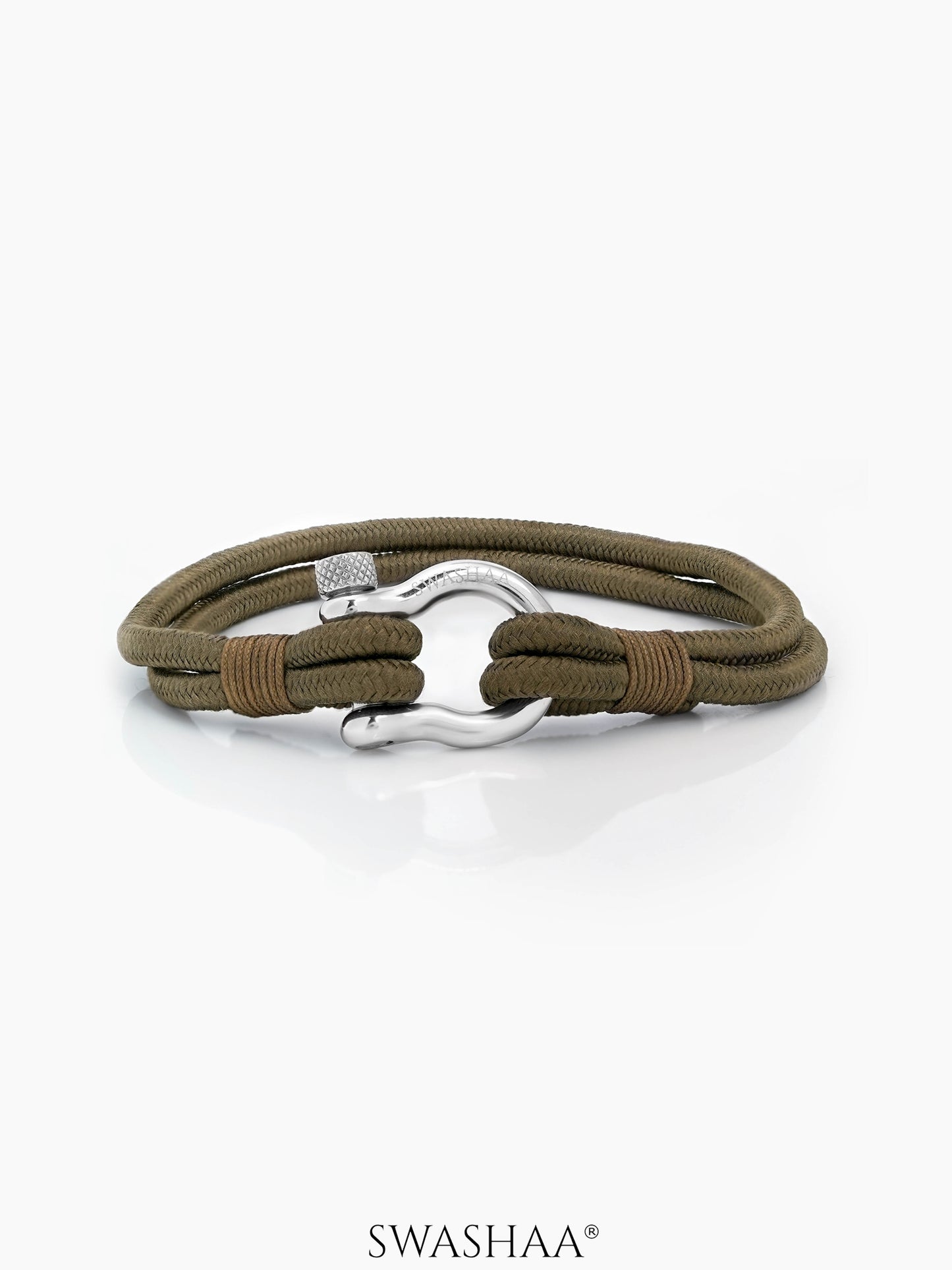 Persian Men's Rope Bracelet Olive Green