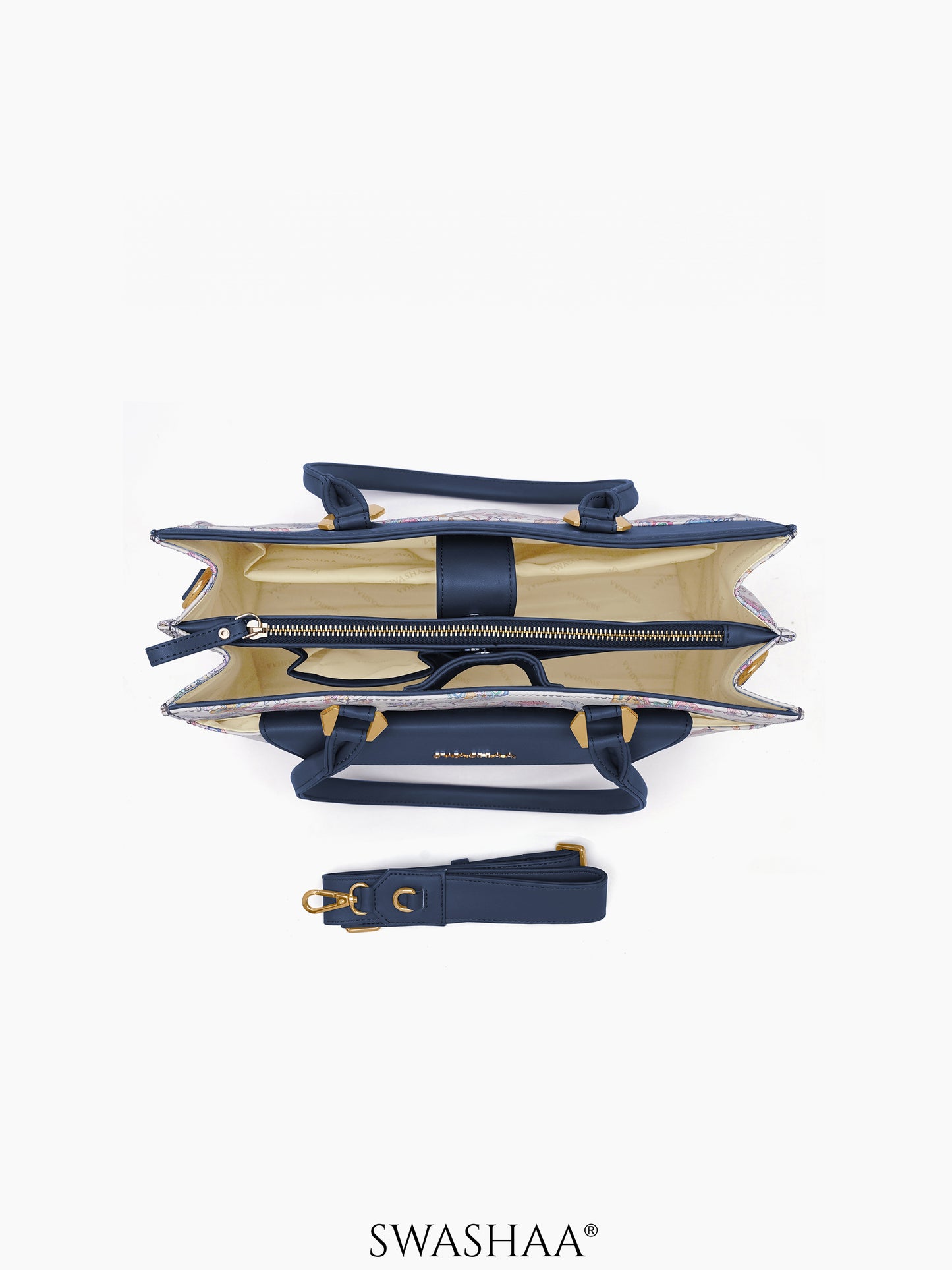 Petal Prowess Leather Hand Bag