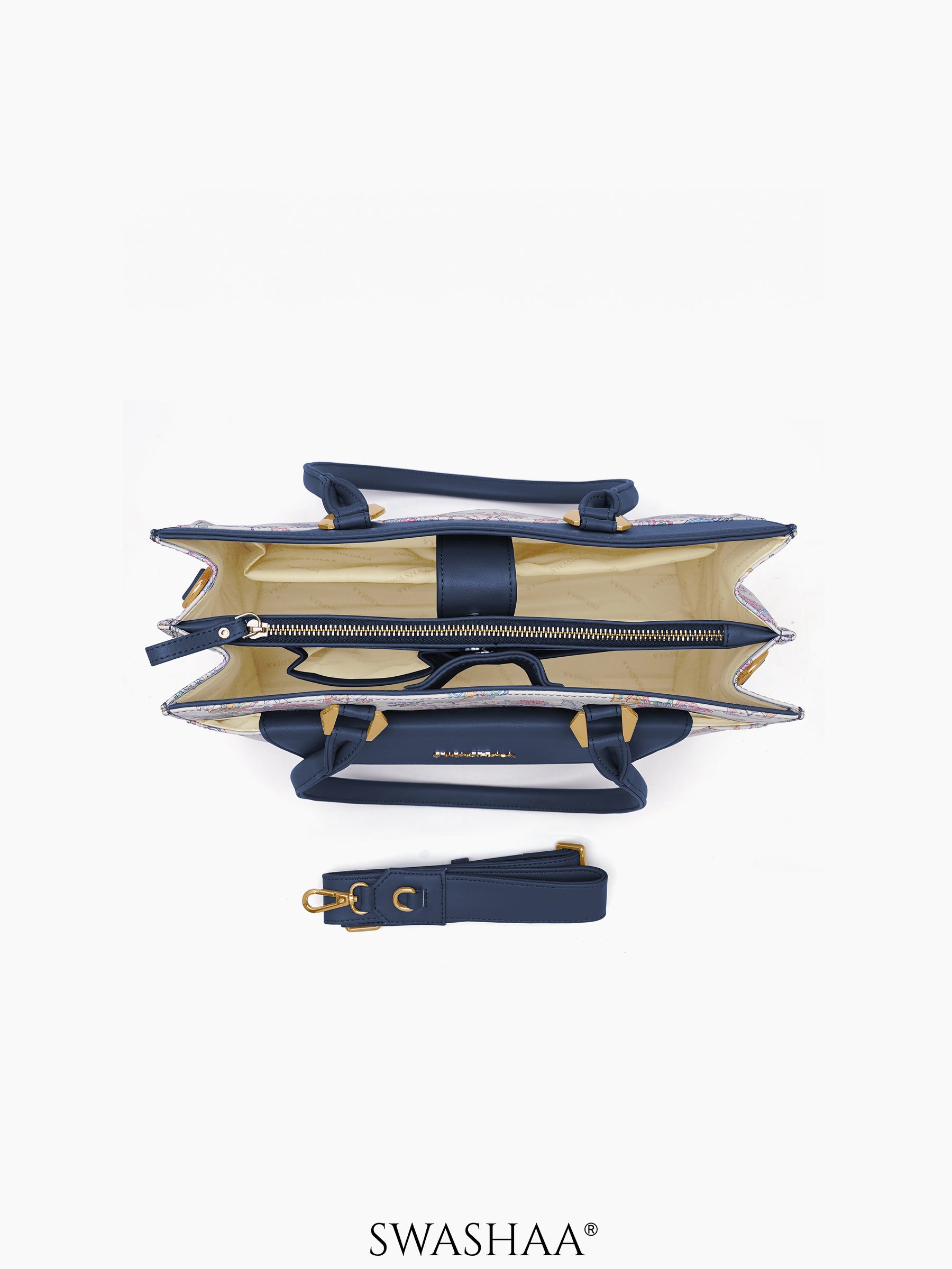 Petal Prowess Leather Hand Bag