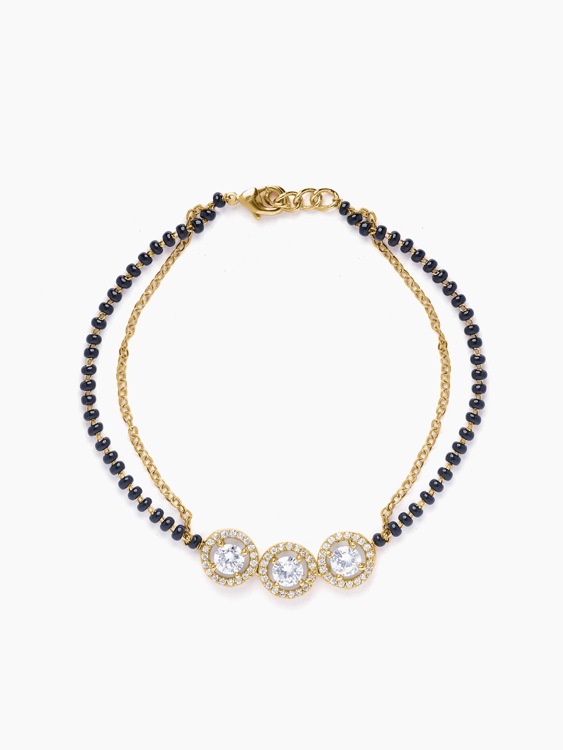 Pihu 18K Gold Plated Mangalsutra Bracelet