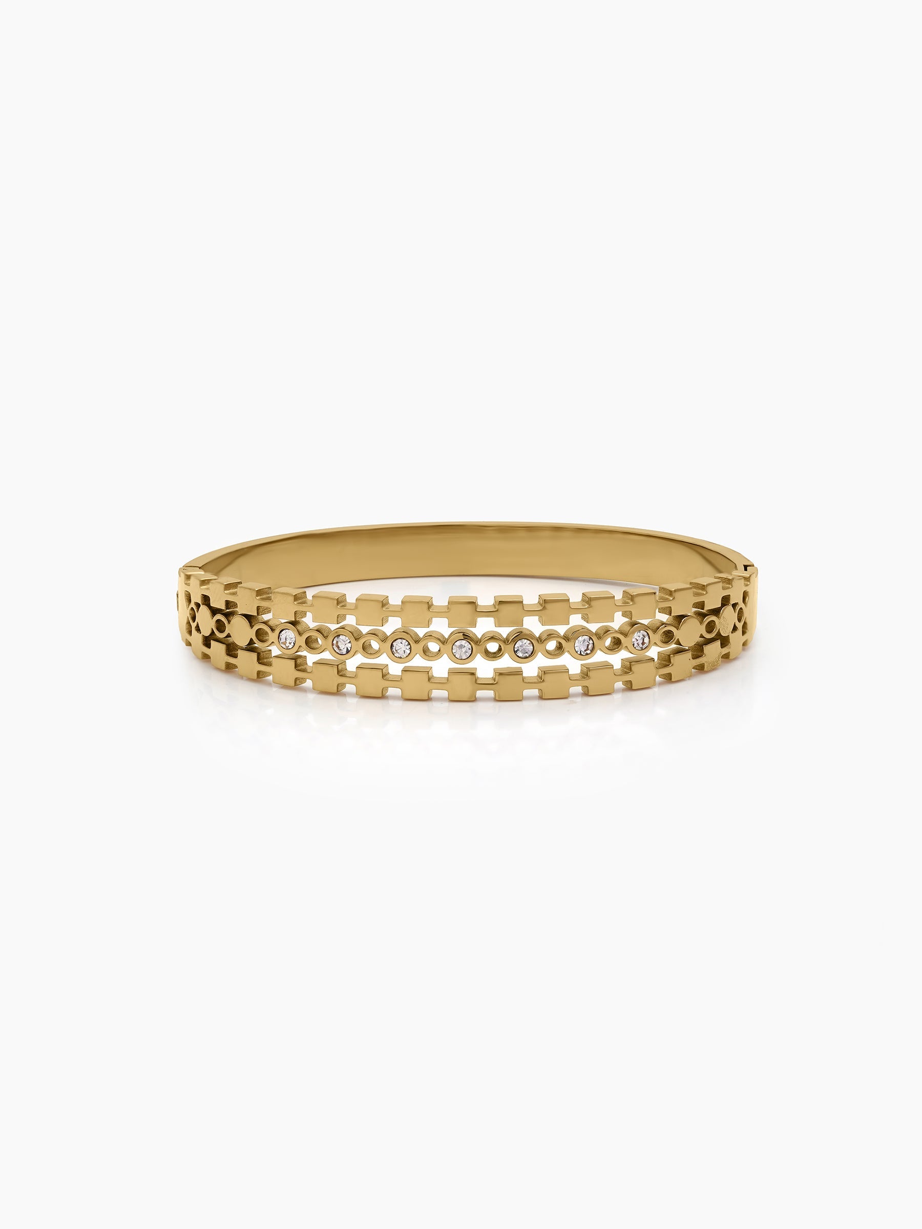 Qanira Diamond 18K Gold Plated Small Wrist Band Bracelet