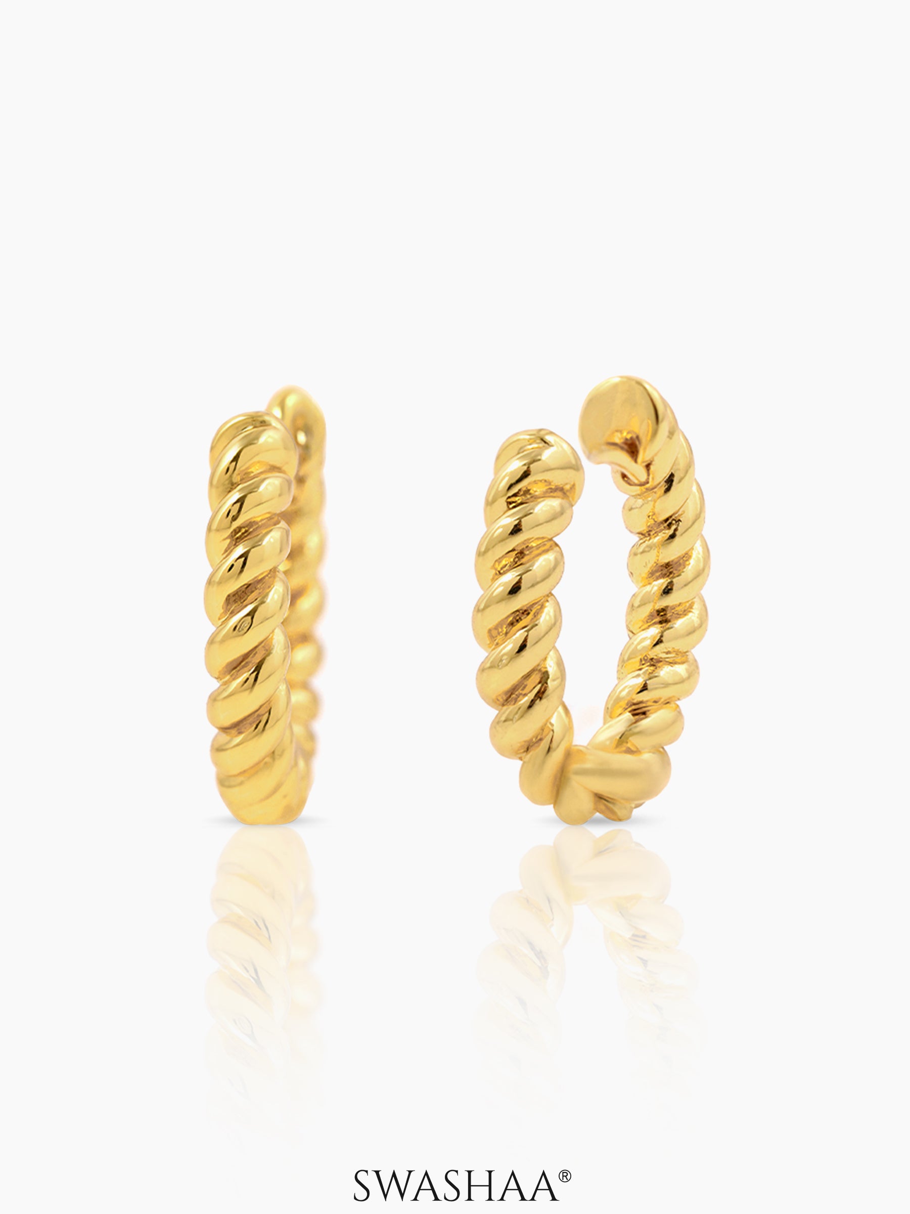 Quintus 18K Gold Plated Hoop Earrings Gold