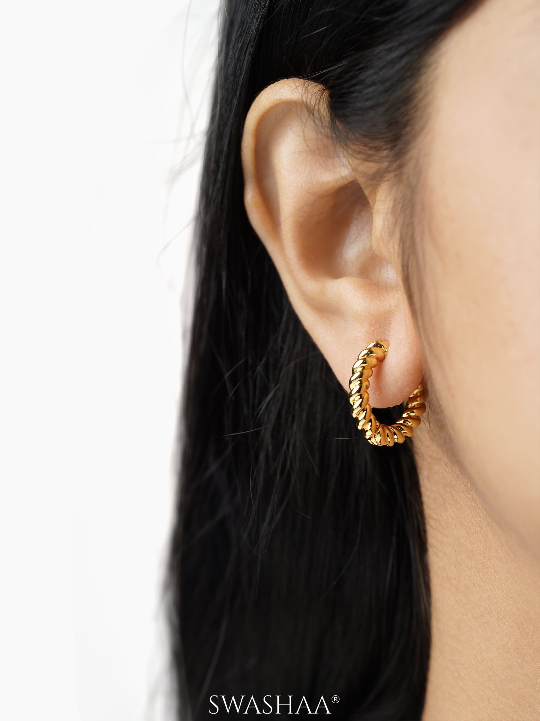 Quintus 18K Gold Plated Hoop Earrings