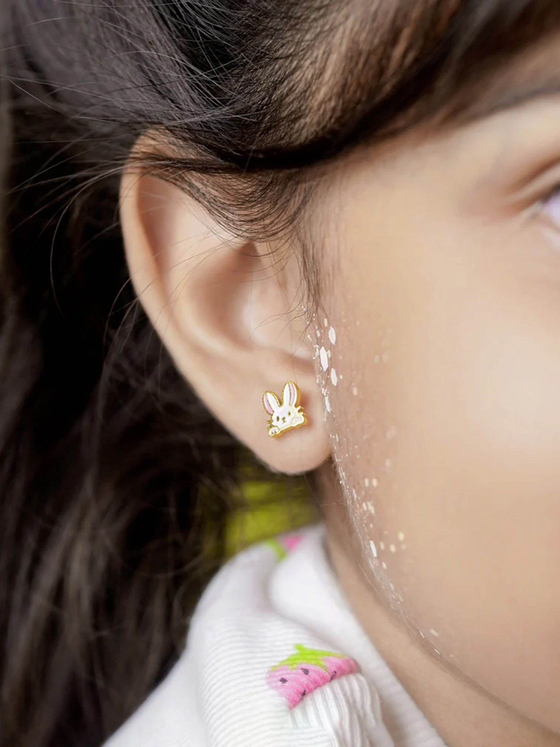Ra Ra Rabbit 18K Gold Plated Kid's Earrings