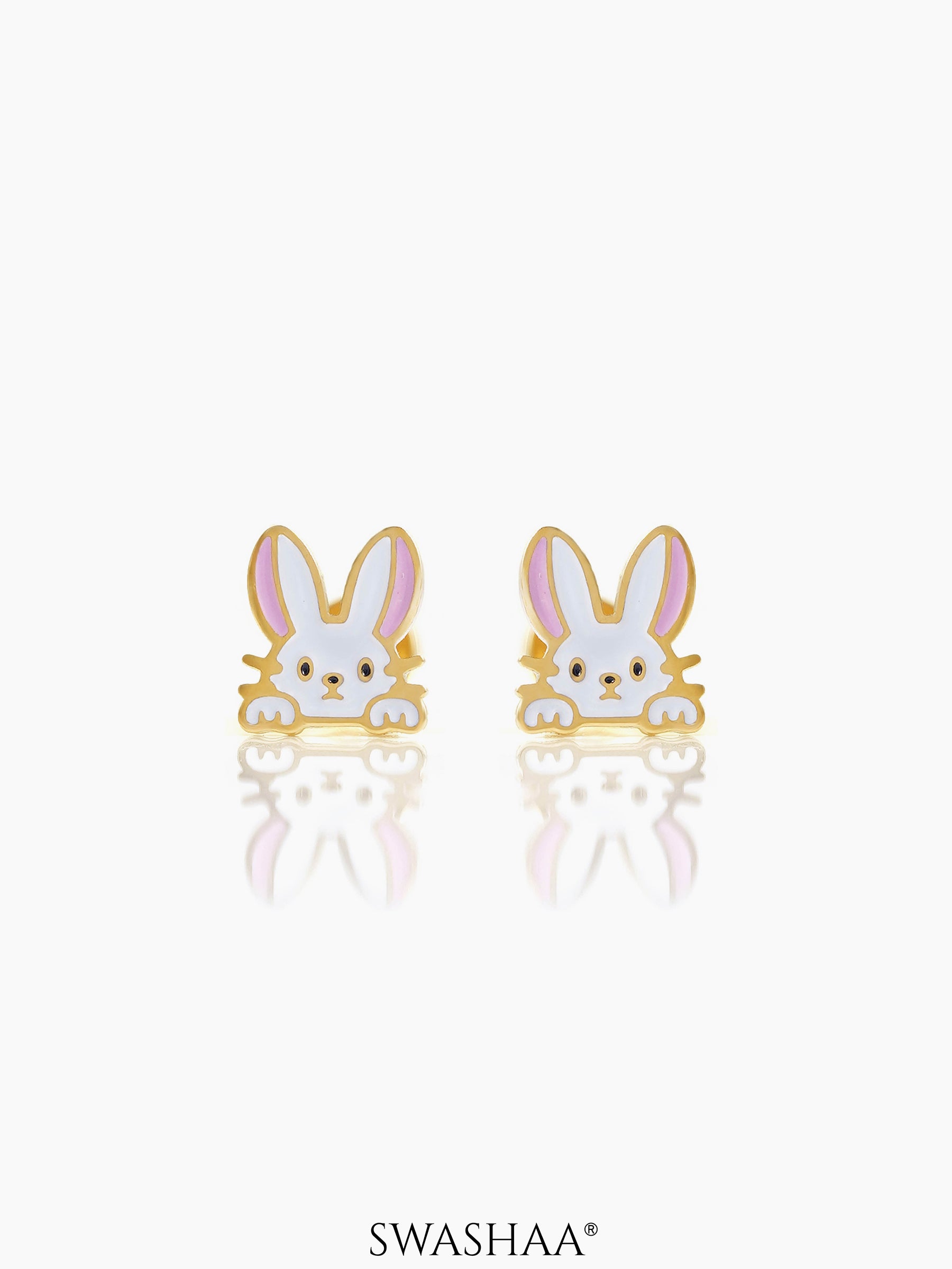 Ra Ra Rabbit 18K Gold Plated Kid's Earrings