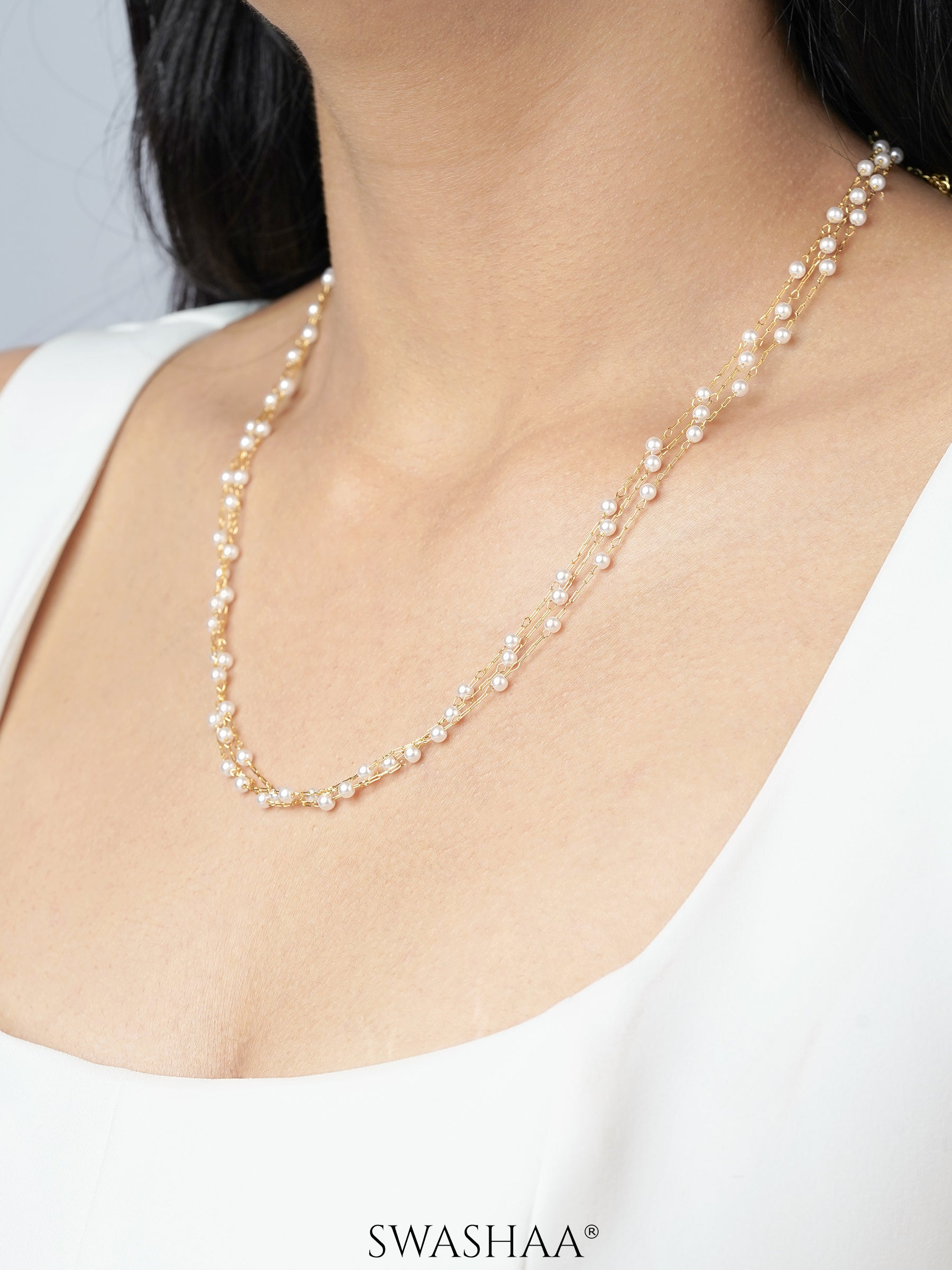 Rain Pearl 18K Gold Plated Necklace
