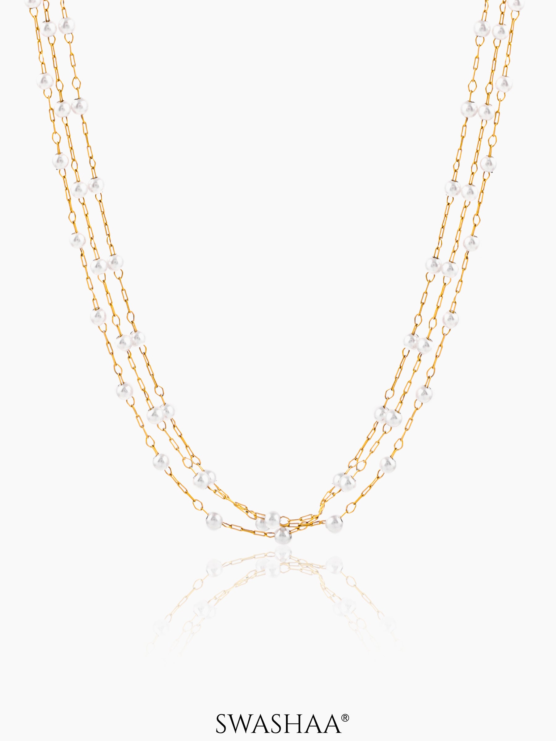Rain Pearl 18K Gold Plated Necklace Gold