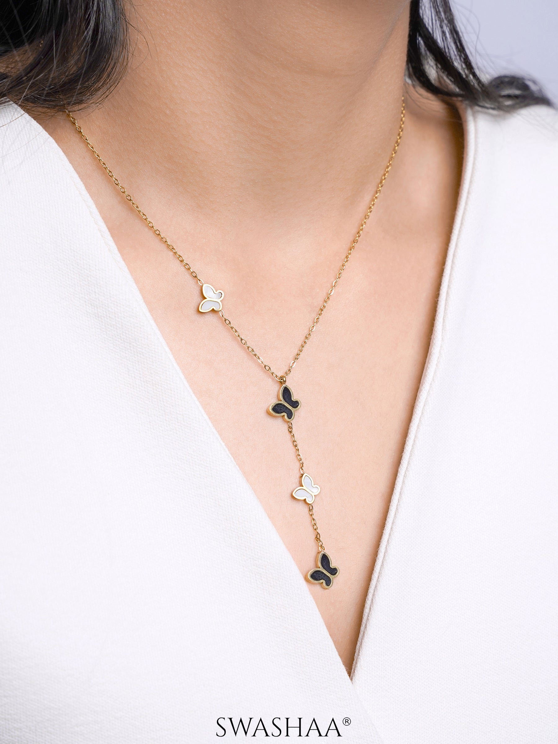 Raina Butterfly 18K Gold Plated Necklace