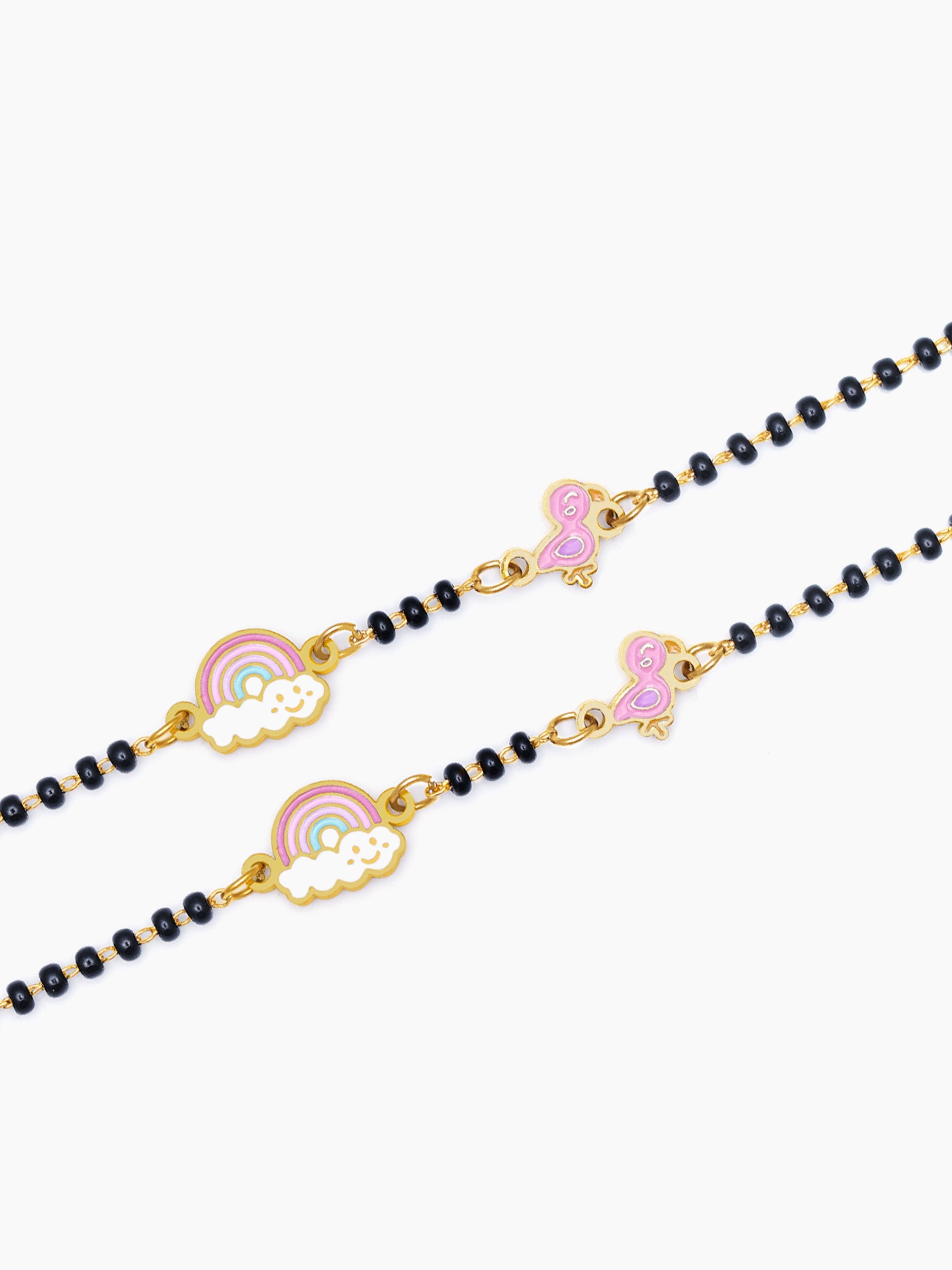 Rainbow Chirp 18K Gold Plated Kid's Nazariya Bracelet