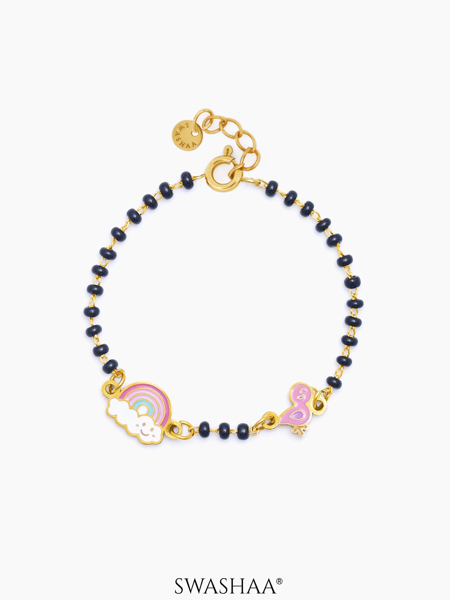Rainbow Chirp 18K Gold Plated Kid's Nazariya Bracelet