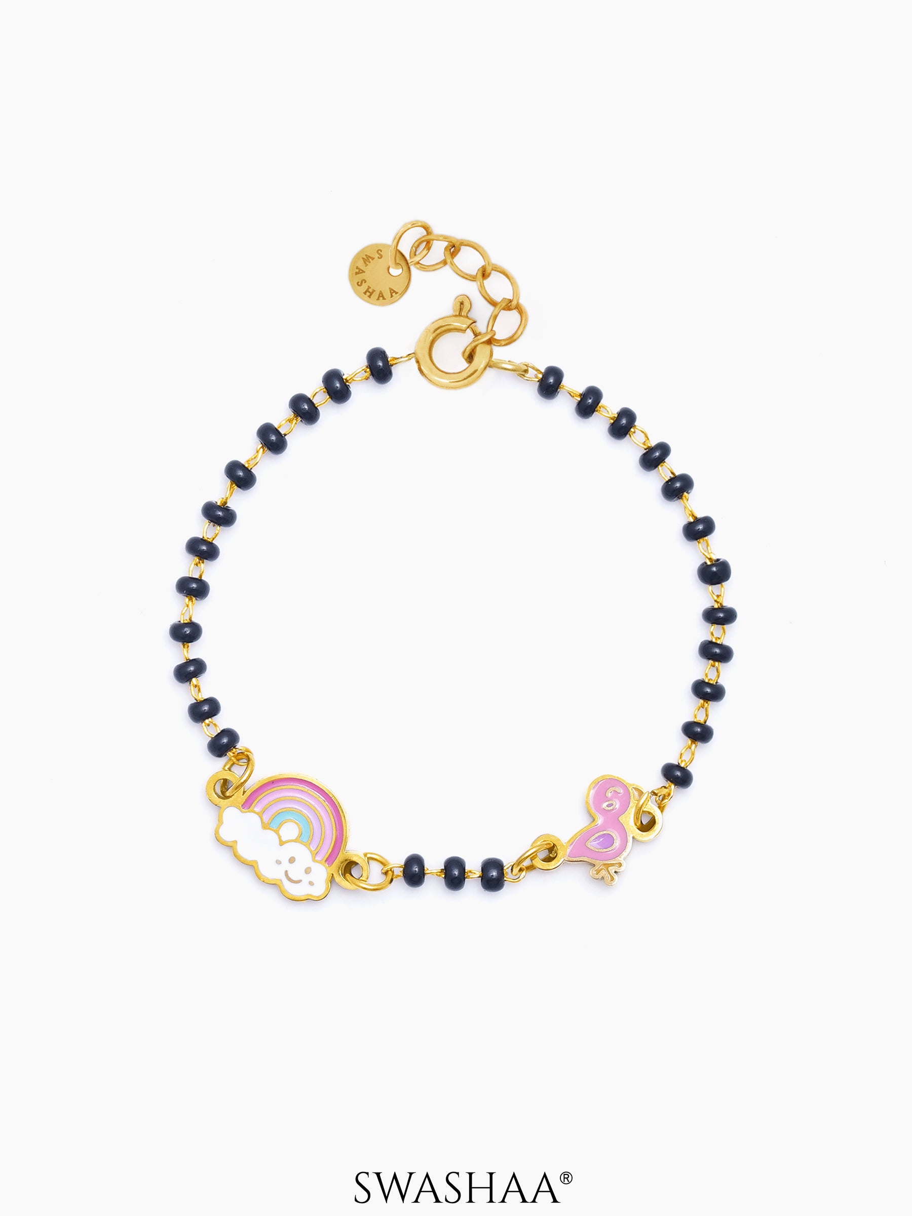 Rainbow Chirp 18K Gold Plated Kid's Nazariya Bracelet Gold