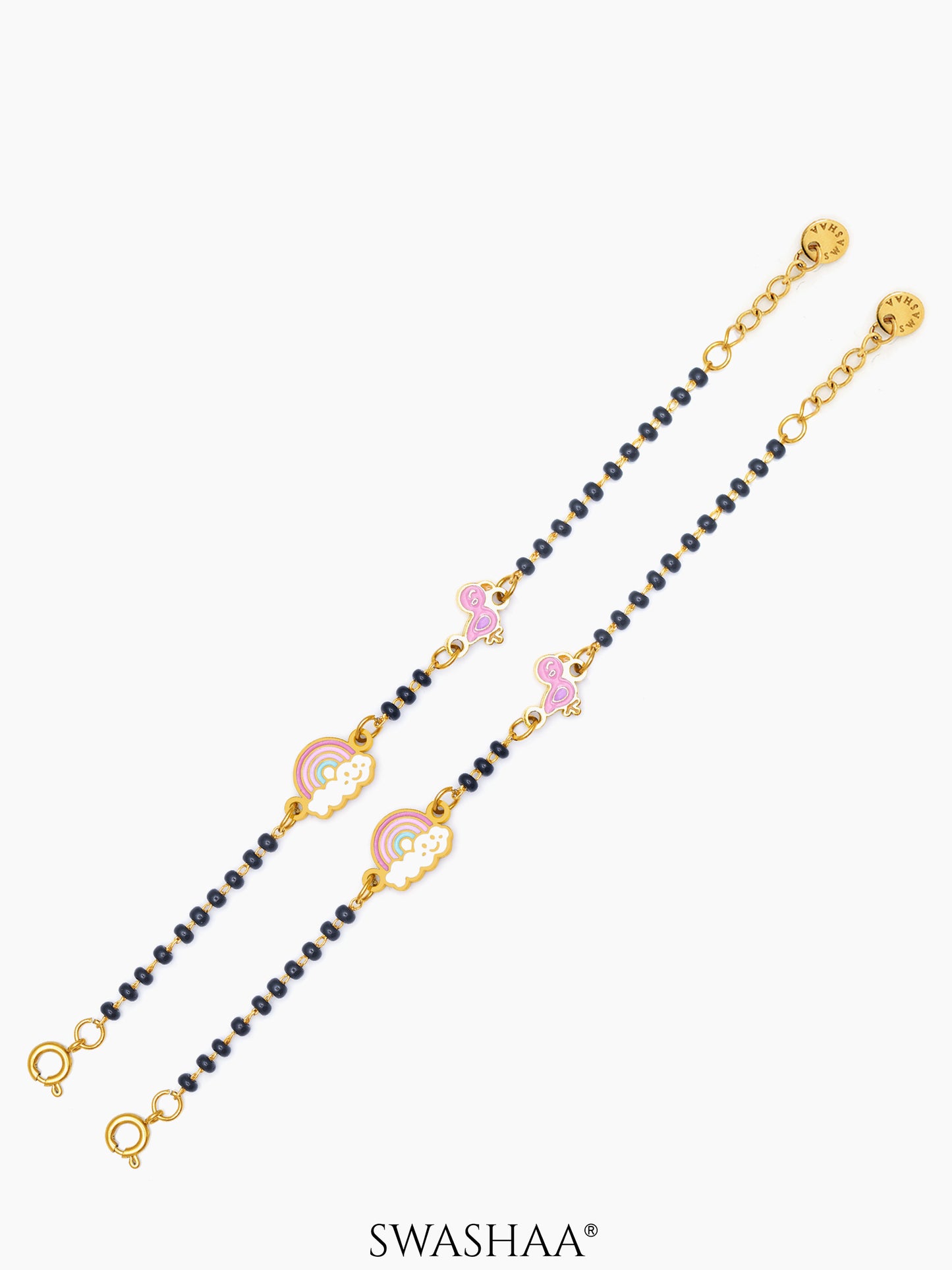 Rainbow Chirp 18K Gold Plated Kid's Nazariya Bracelet