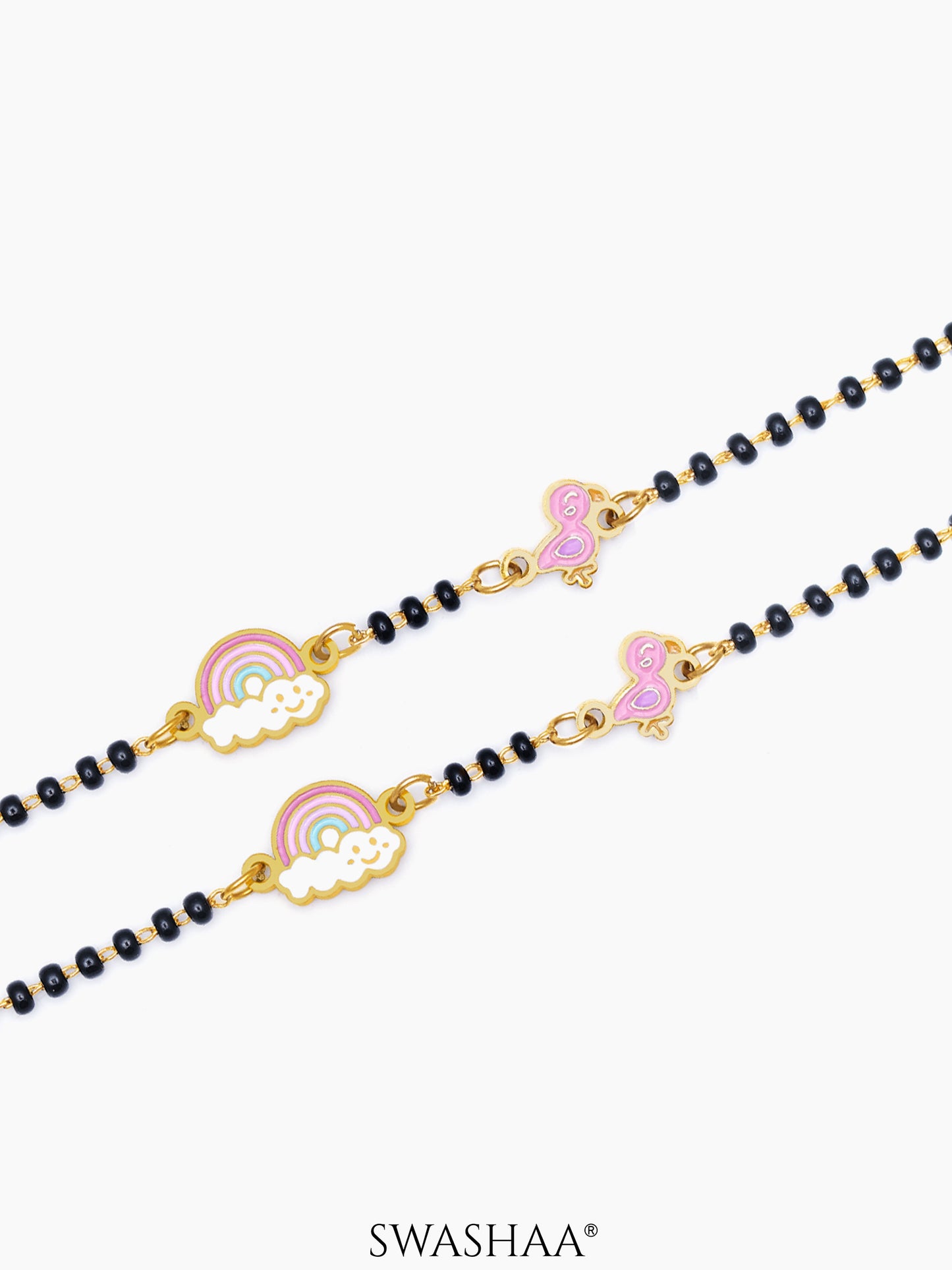 Rainbow Chirp 18K Gold Plated Kid's Nazariya Bracelet