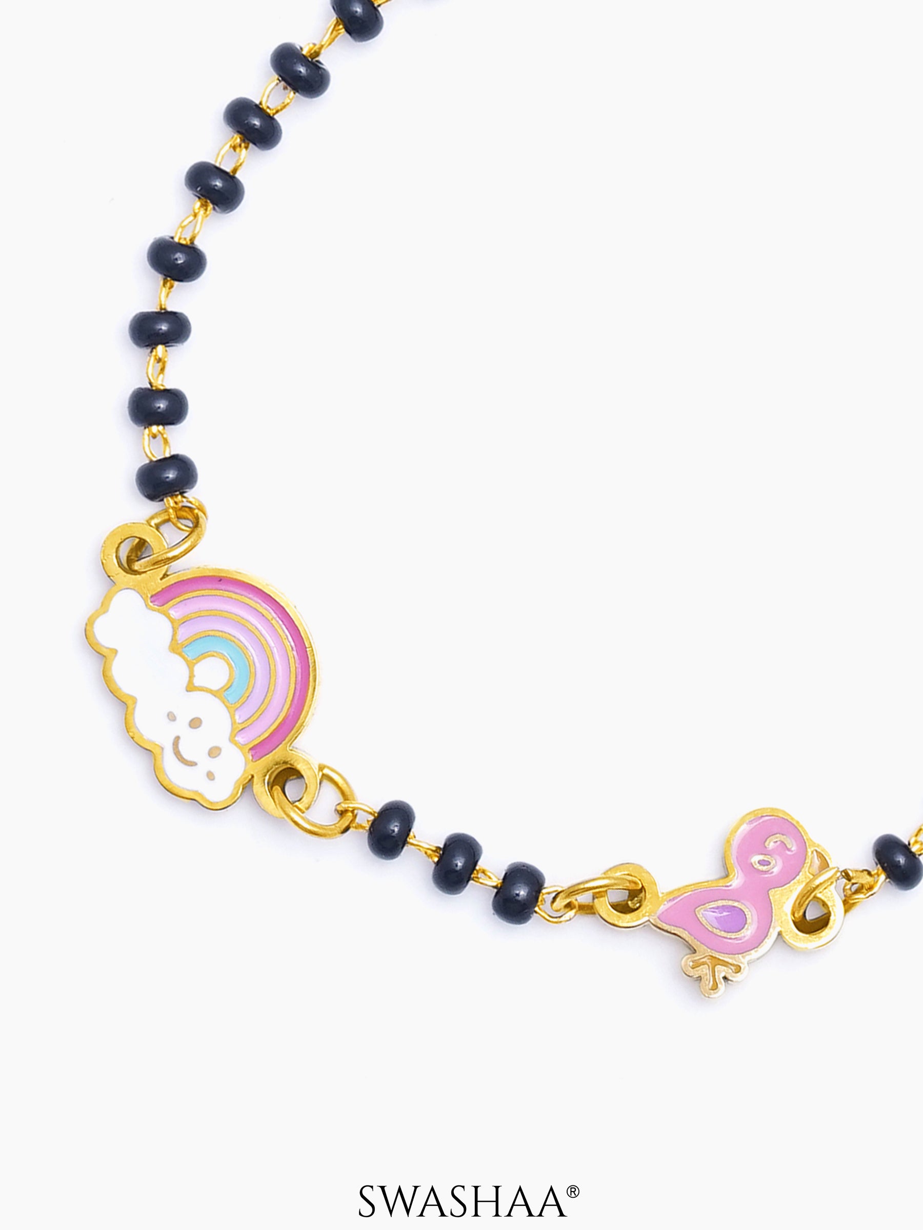 Rainbow Chirp 18K Gold Plated Kid's Nazariya Bracelet