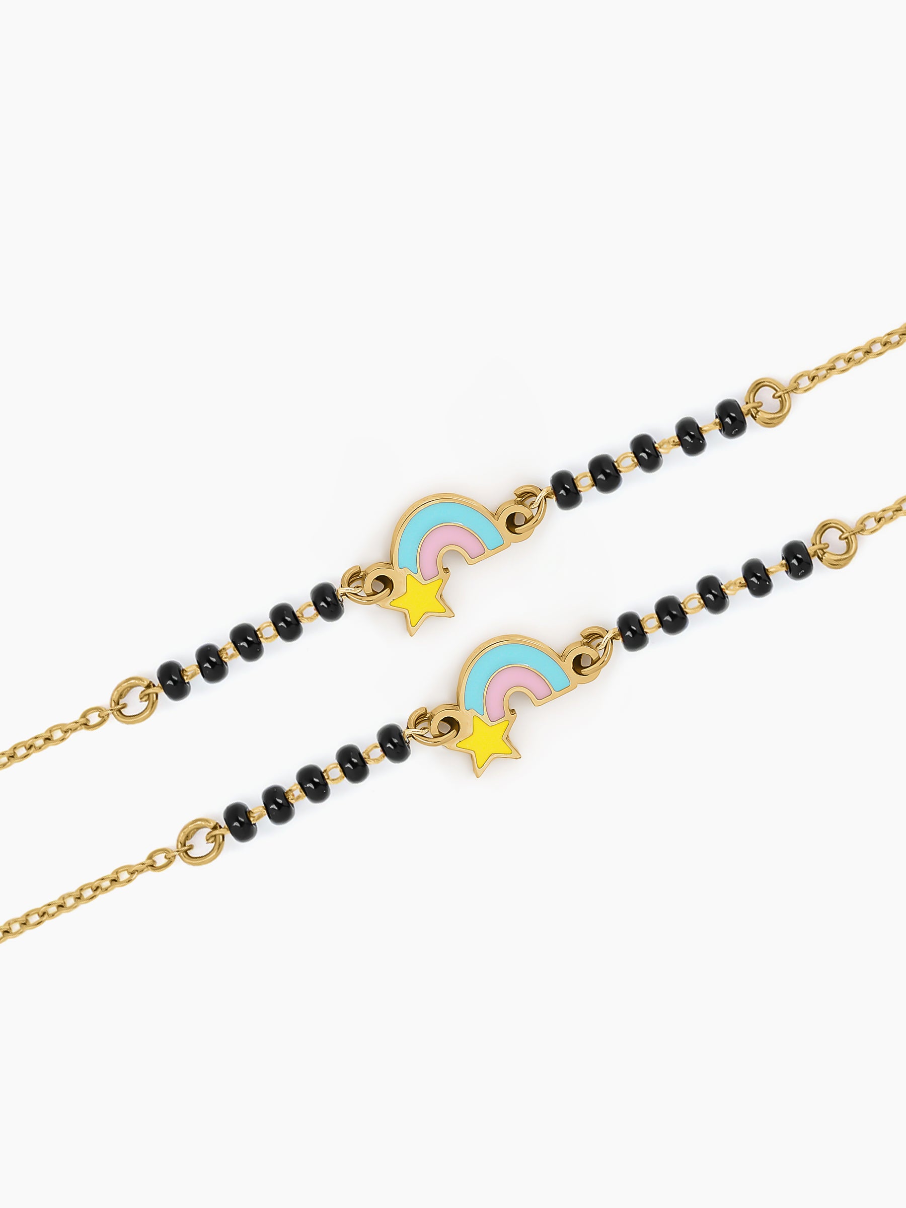 Rainbow Star 18K Gold Plated Kid's Nazariya Bracelet