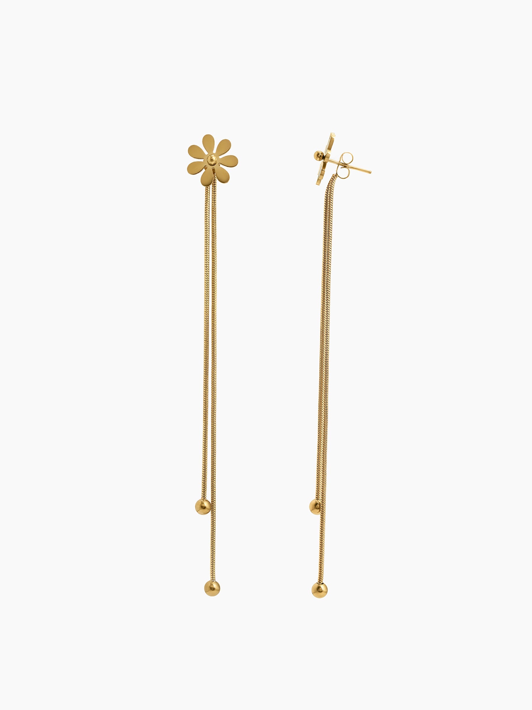 Ravina Blossom Drop Earrings 18K Gold Plated
